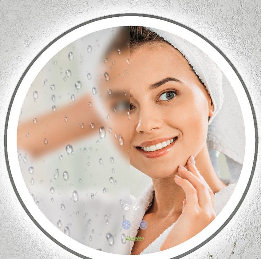 4goodz Ronde Badkamerspiegel 60 cm LED Verlichting - Zilver