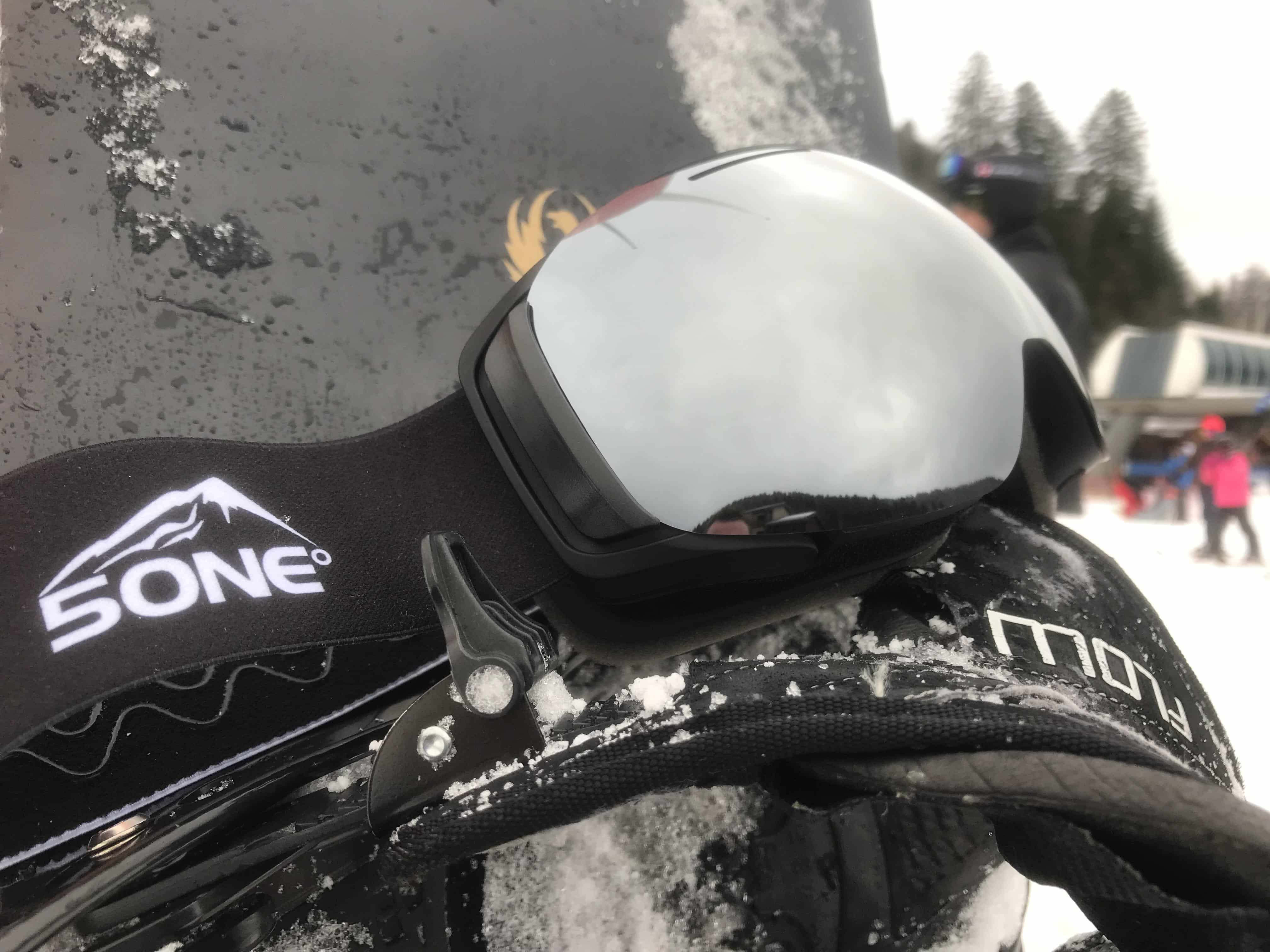 5one® Alpine 7 - skibril - 2 verwisselbare lenzen - Oranje en Grijs 5one® Alpine 7 - skibril - 2 verwisselbare lenzen - Oranje en Grijs