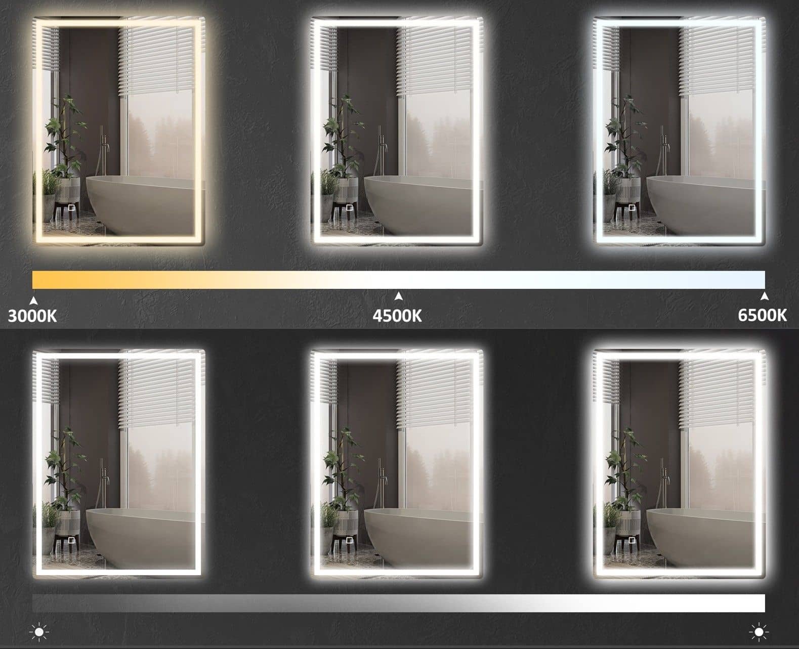 4goodz Ronde Badkamerspiegel 60 cm LED Verlichting - Zilver