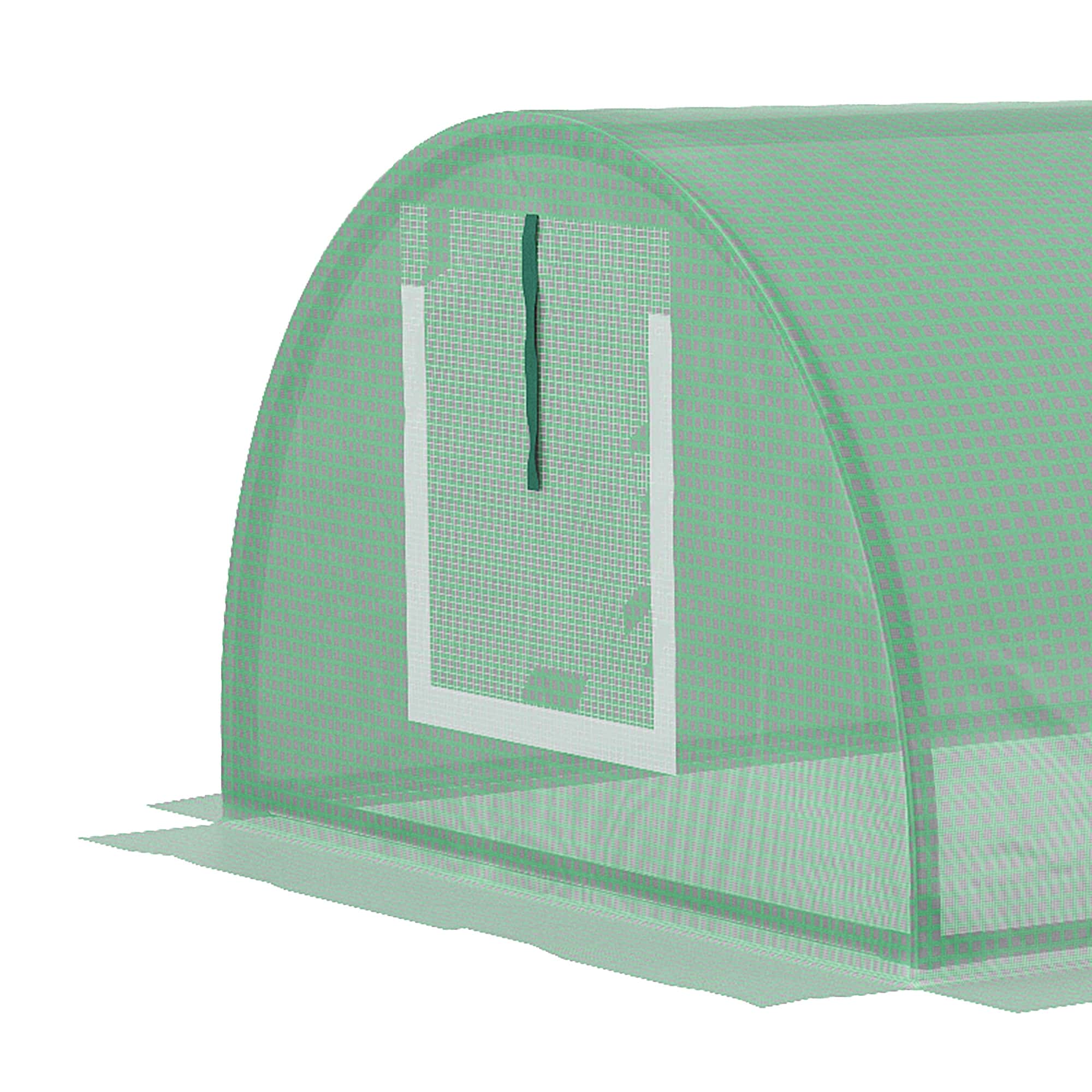 4goodz Foliekas tunnelkas met gaasvenster 300x80x45 cm - Groen