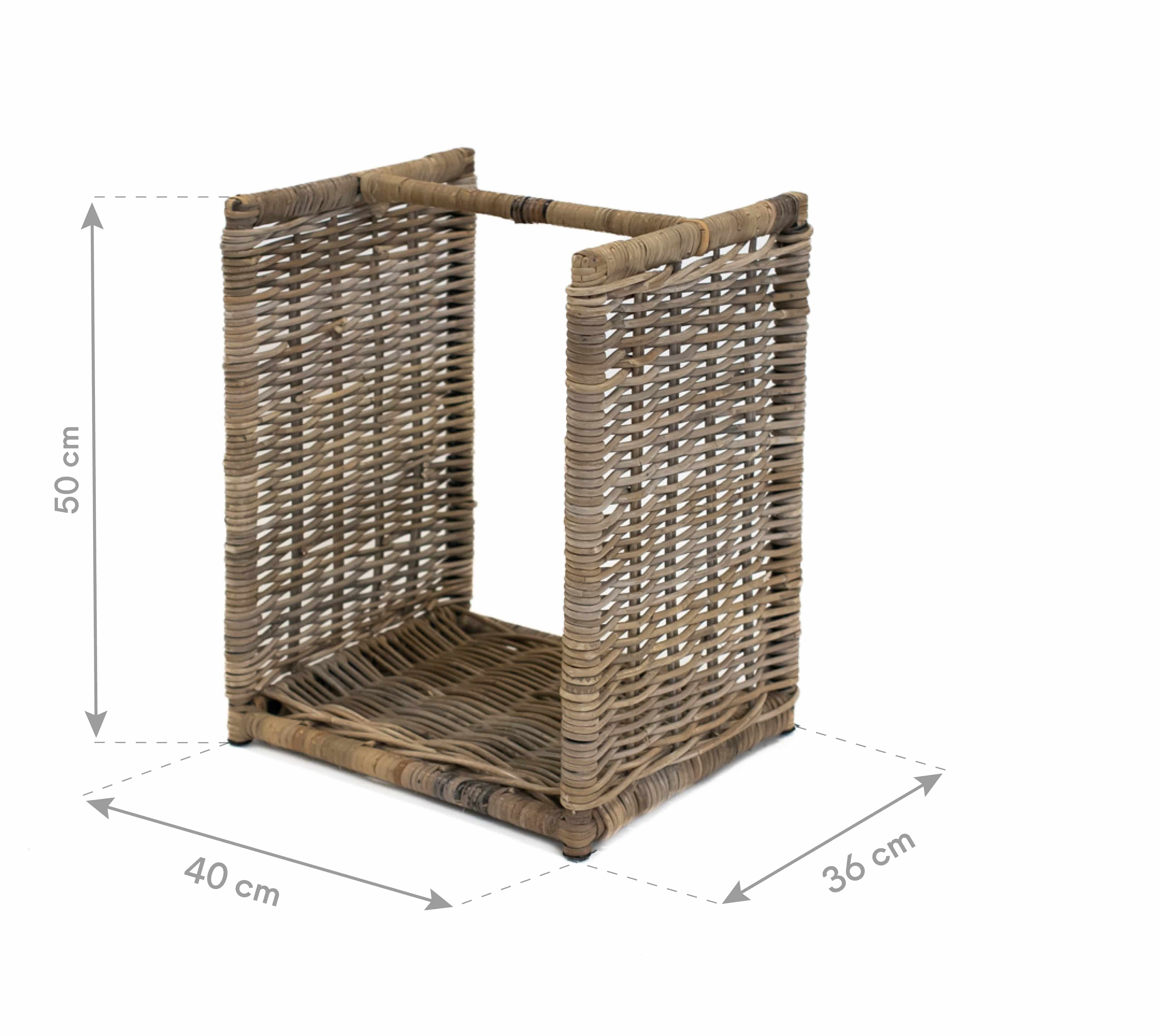 Westmann Rotan Haardhout Houtmand Costa - 40x36x50 cm