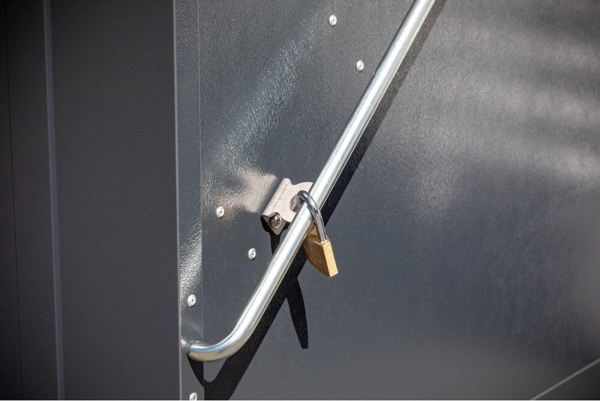 Trimetals® Storeguard TM10000 - Berging / Fietsenstalling - Antraciet Trimetals® Storeguard TM10000 - Berging / Fietsenstalling - Antraciet