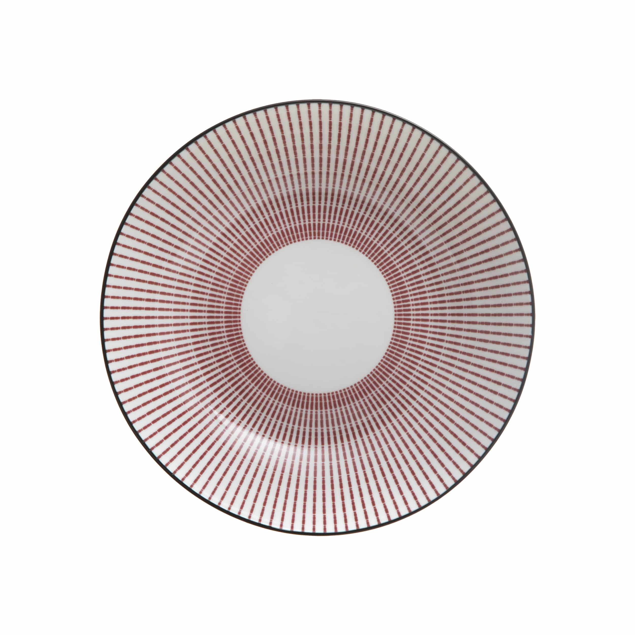 6 persoons Servies Porselein Lunis Rood - 18-delig - Rood/Creme
