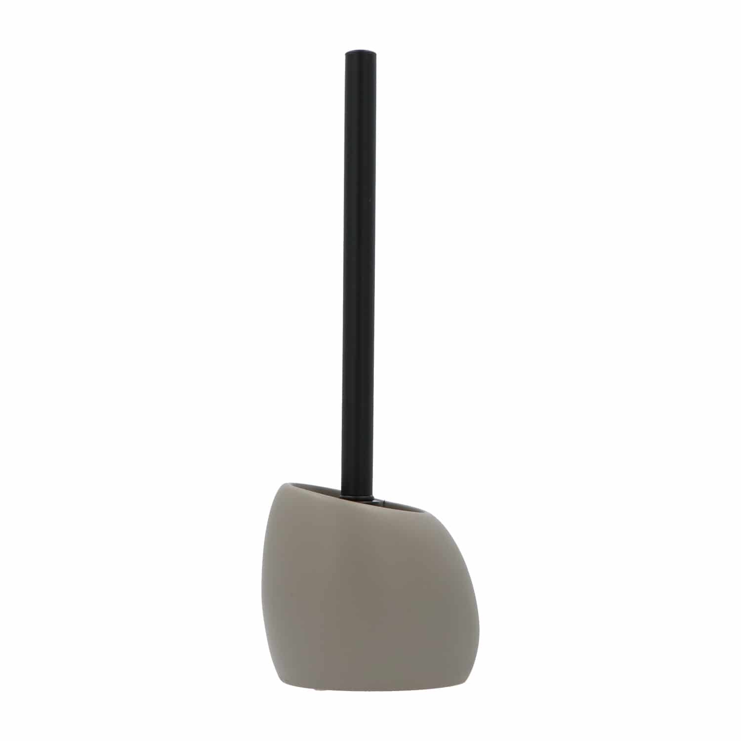 4goodz Polystone toiletborstelset Pebbles met zwarte borstel - Taupe