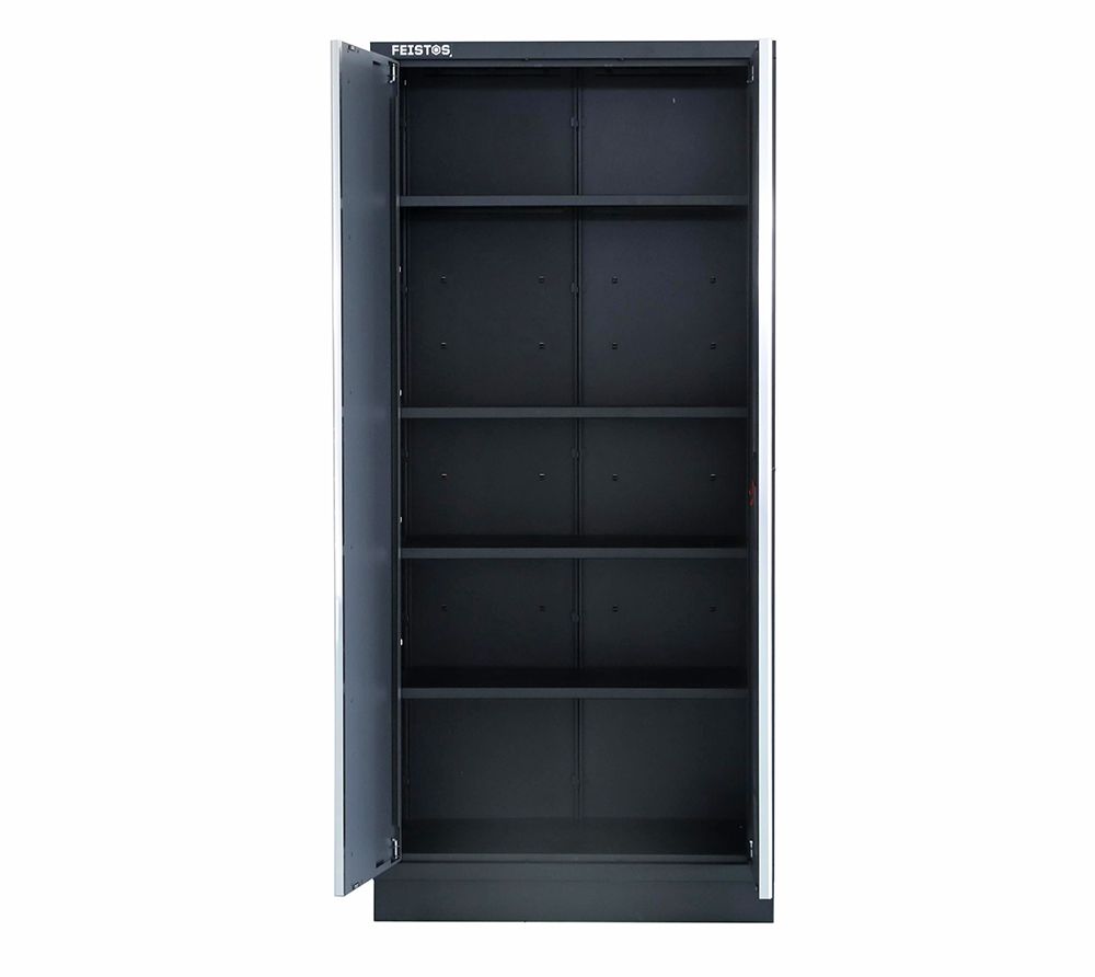Feistos Werkplaats Gereedschapskast Dubbele deur hoge kast Apollo Solo 2 Grijs/Zwart