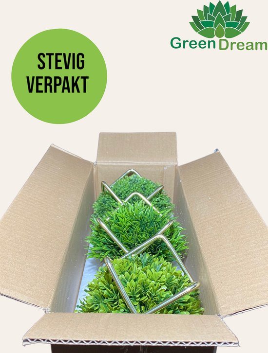 GreenDream® Kunstplanten voor binnen - 15x12 cm - Set van 3 stuks - Nep planten in pot - Vetplanten - Cadeautip