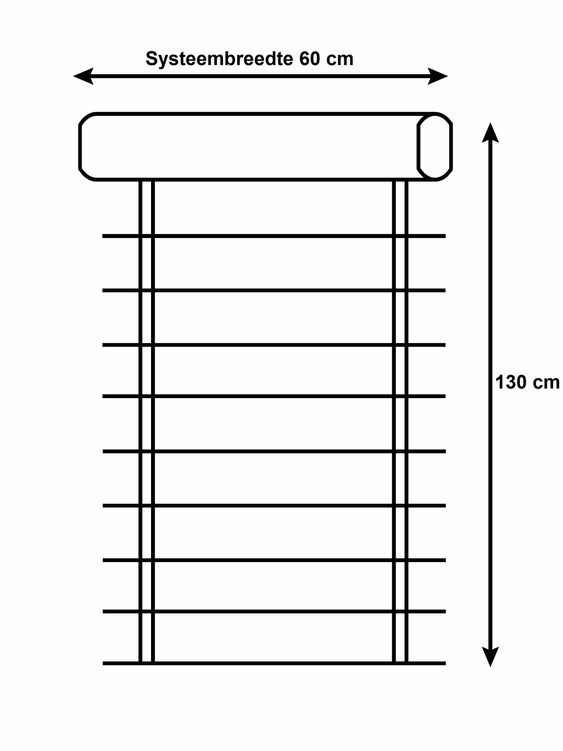 4goodz Vochtbestendige PVC Jaloezie EASY 25 mm 60x130 cm - Grijs