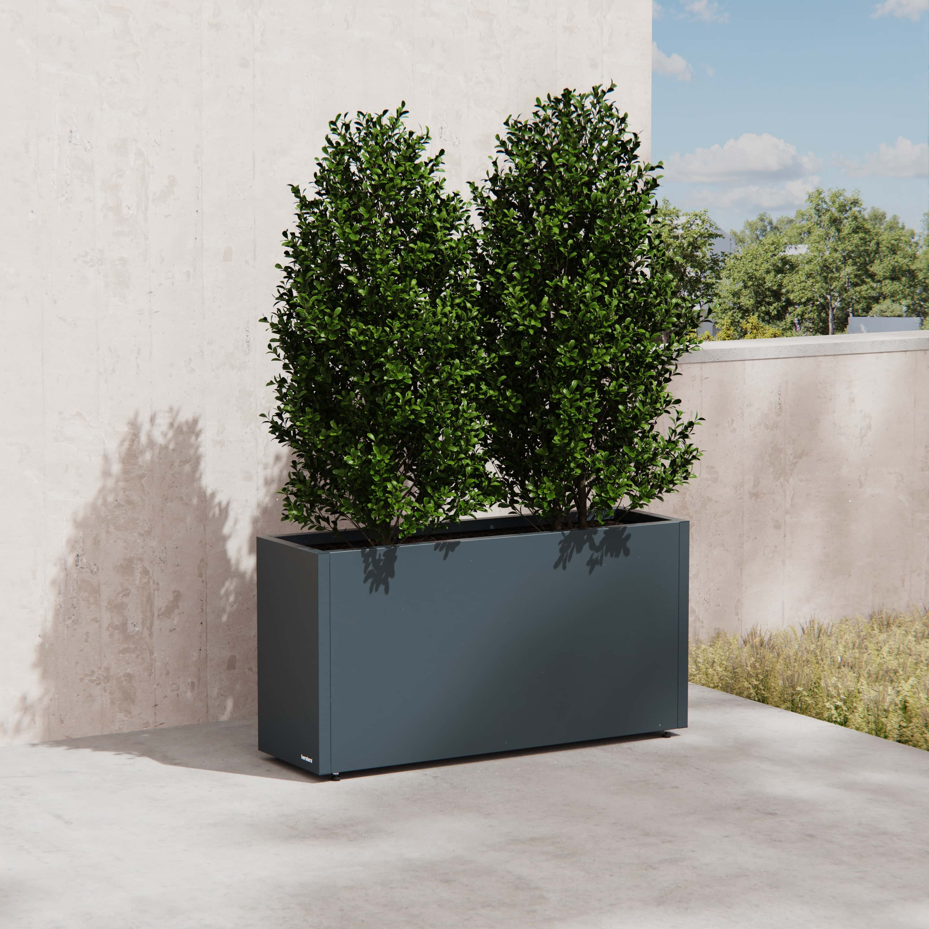 Herstera Garden Plantenbak Cube 30 M - 100x30x50 cm - Antraciet