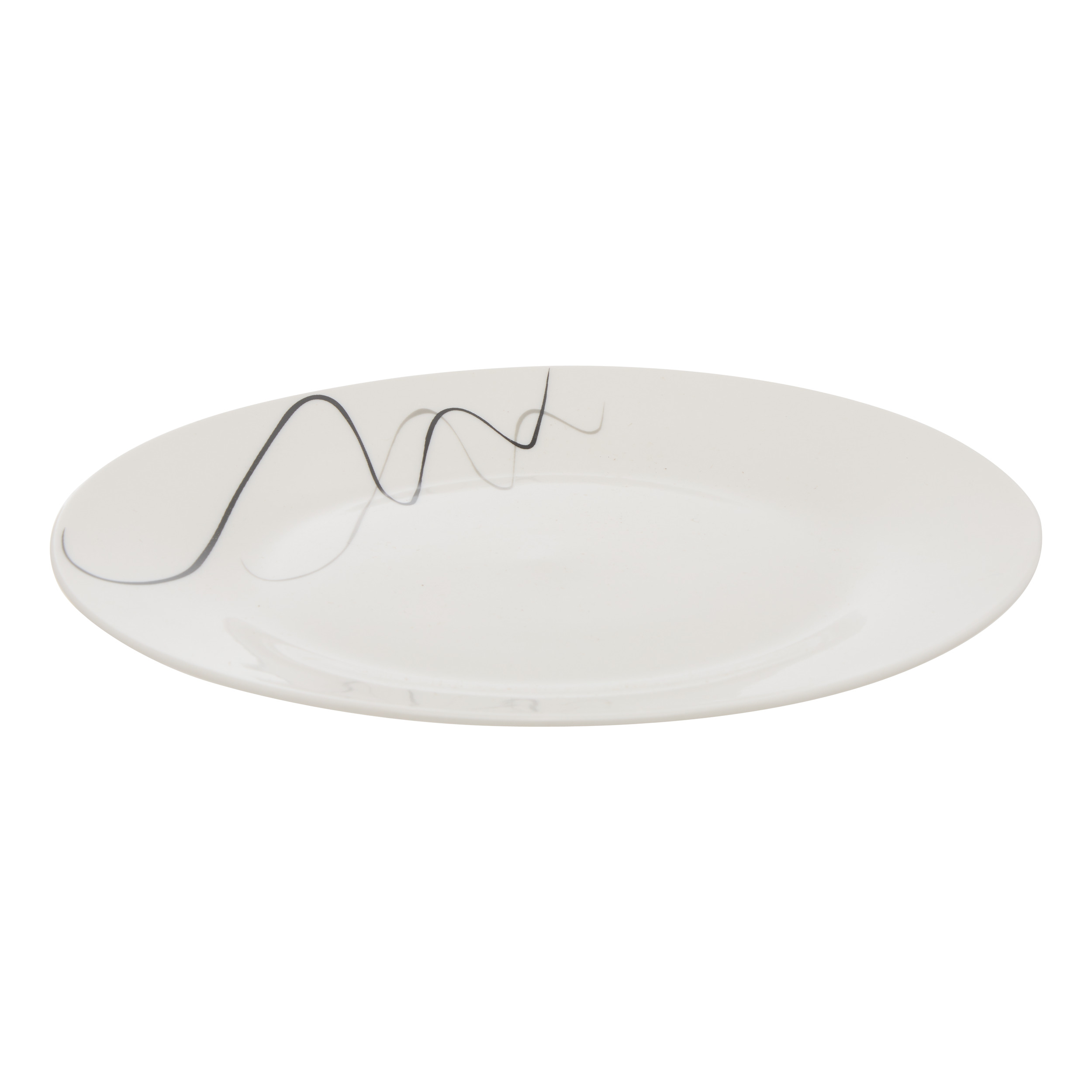 Luzzo® Pica 18-delige Serviesset 6-persoons Wit met sierlijke strepen