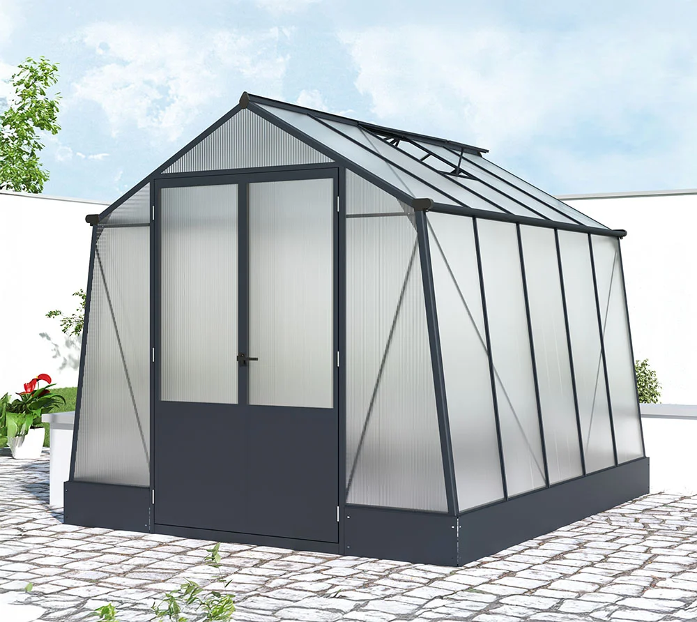 Westmann Aurora 810 - TuinKas met fundering - Antraciet 309x248 cm