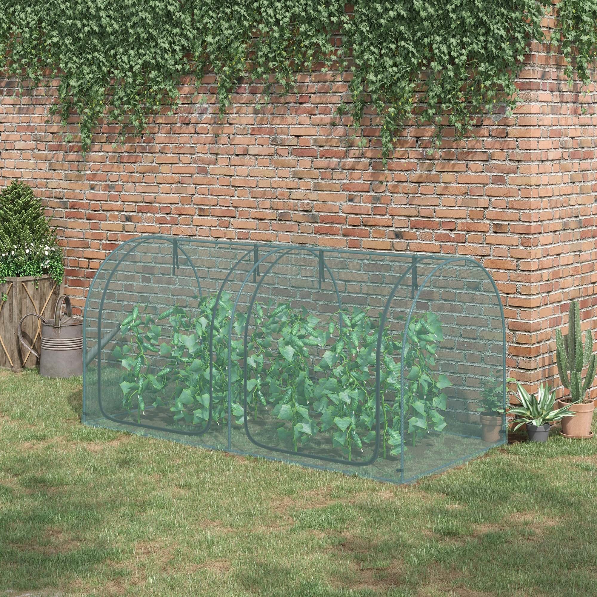 4goodz mini Gaasnet kas Plantenbeschermingstent 249x120x120 cm