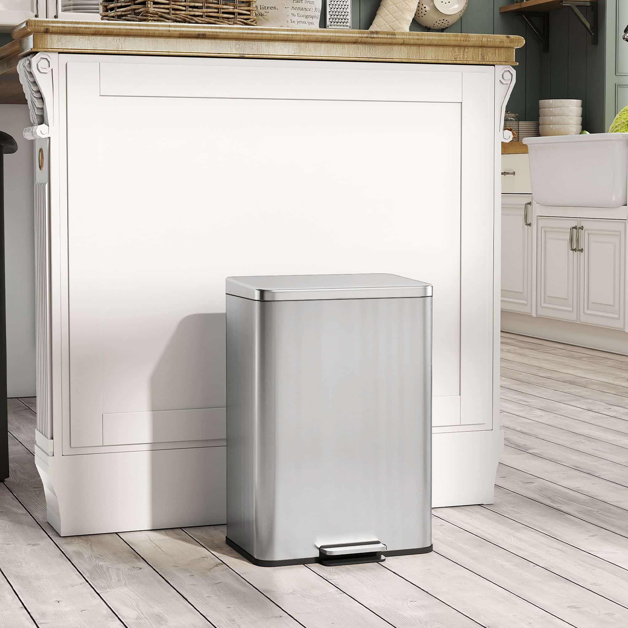 4goodz Prullenbak 20 L Pedaalemmer met Softclose-deksel - uitneembare emmer Zilver 4goodz Prullenbak 20 L Pedaalemmer met Softclose-deksel - uitneembare emmer Zilver