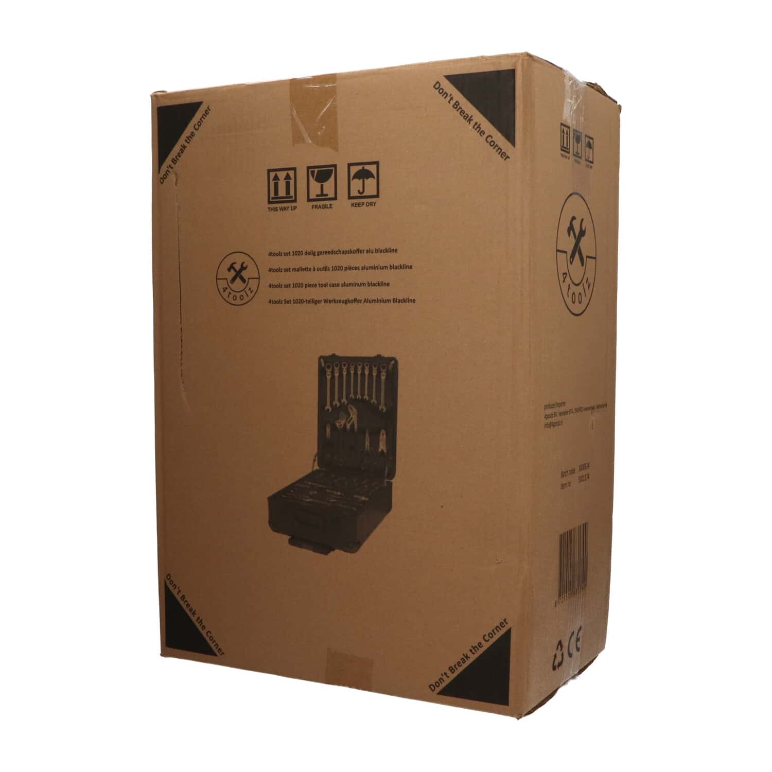 4toolz Blackline Gereedschapskoffer 1020-delig - ring-ratel sleutels