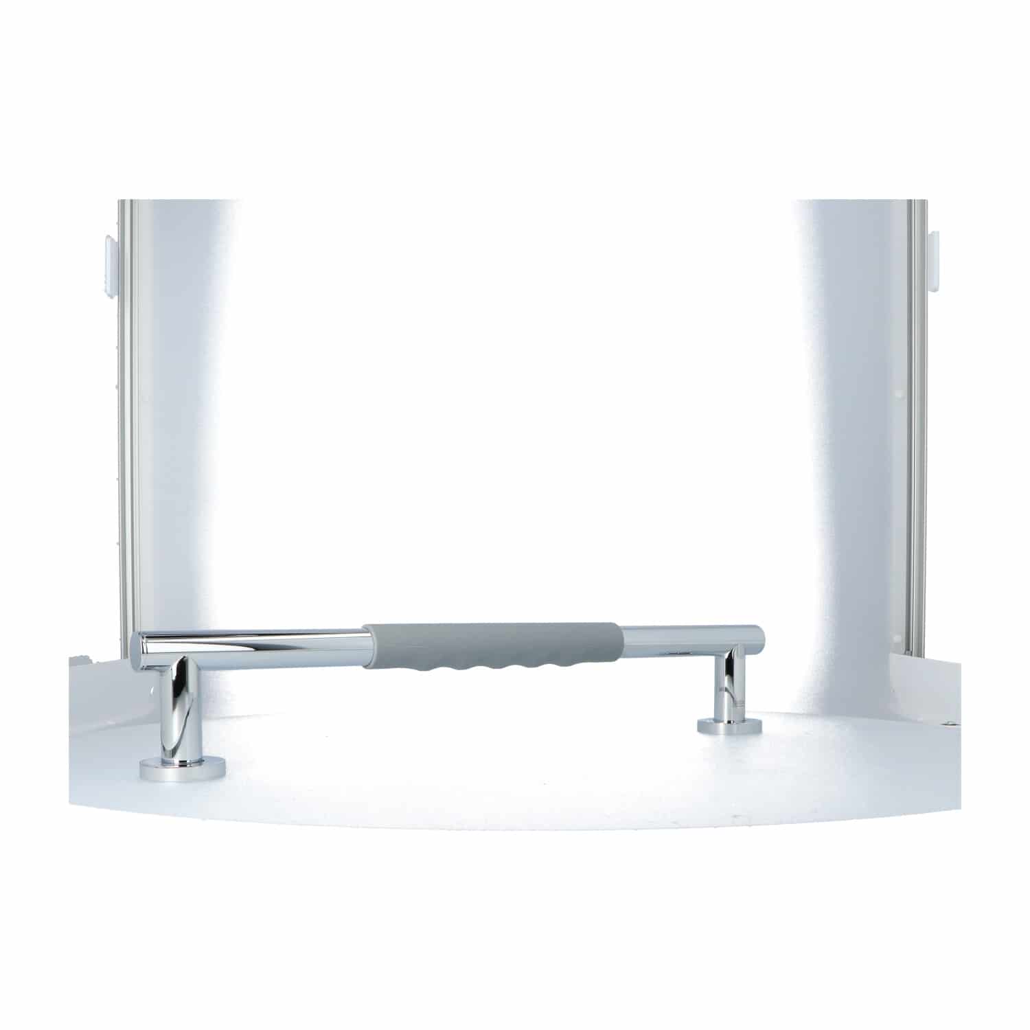 Luzzo® Fisso Soft Handgreep Badkamer/Toiletgreep 45 cm - Chroom/Grijs - Handgreep douche of toilet