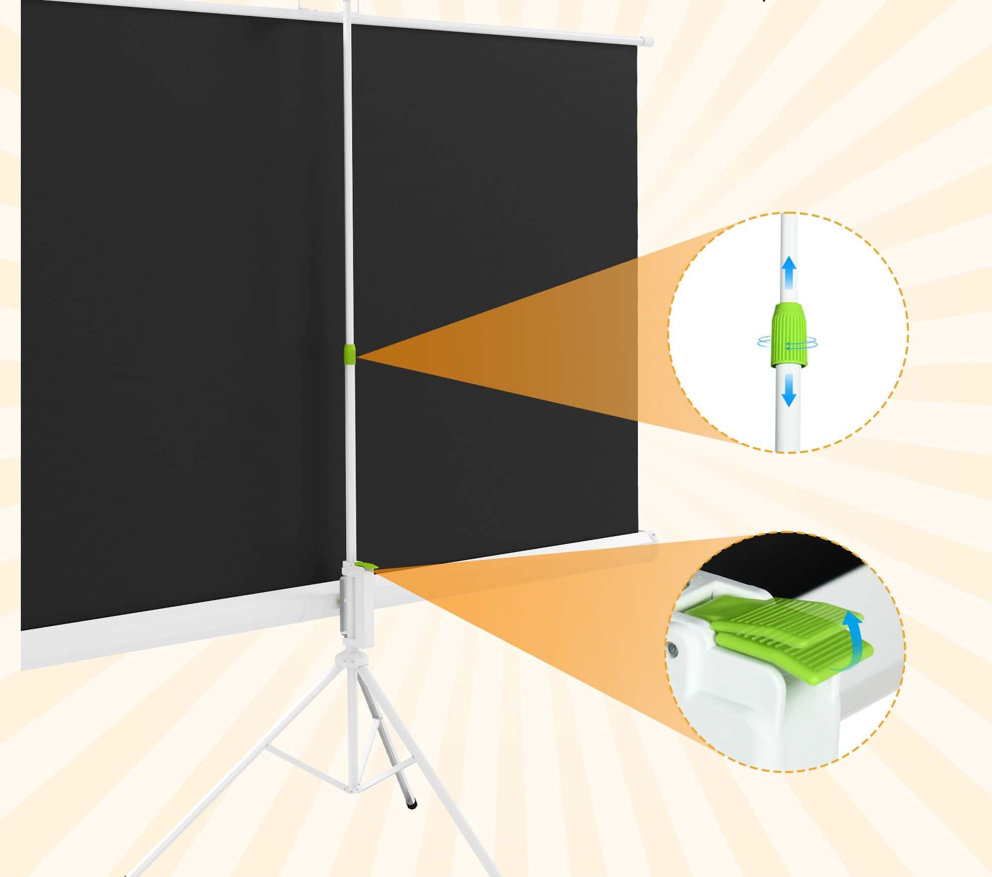 4goodz HD Beamer Projectiescherm Staand 84 inch 16:9 - 186x105 cm - Wit