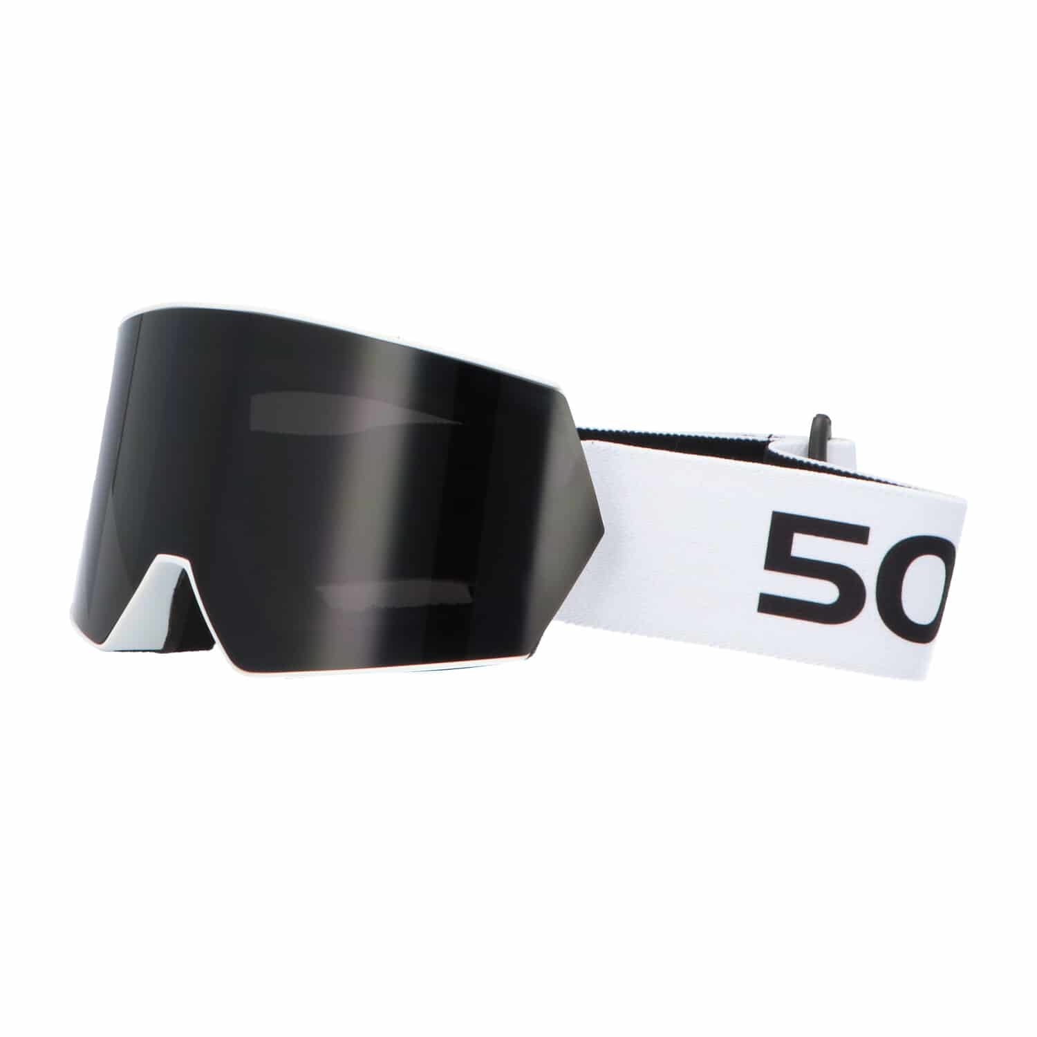 5one® Skibril Alpine 6 Black Skibril Tieners - zwarte en roze lens