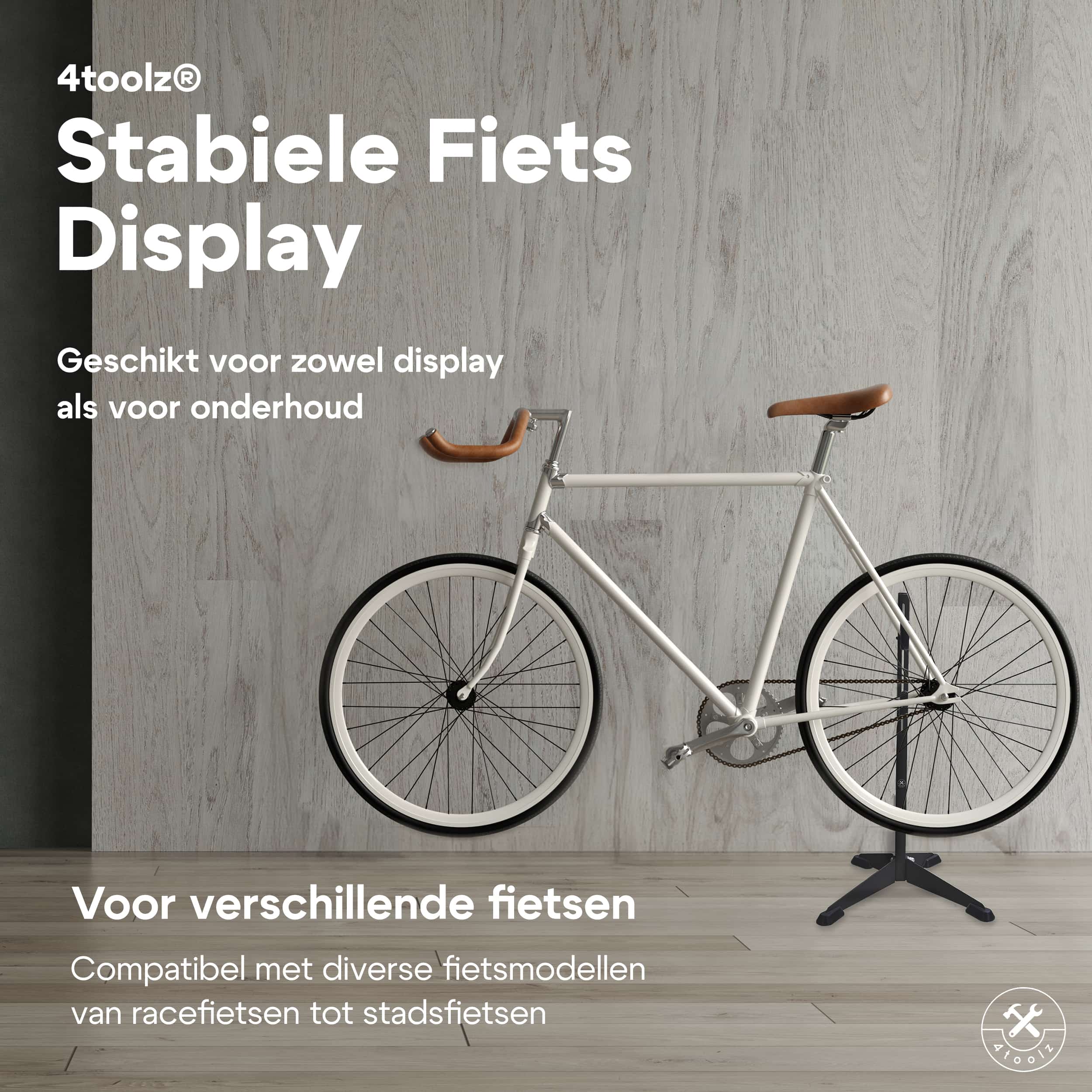 4toolz® Stabiele Fiets Display Standaard 68x43x30 cm - Zwart