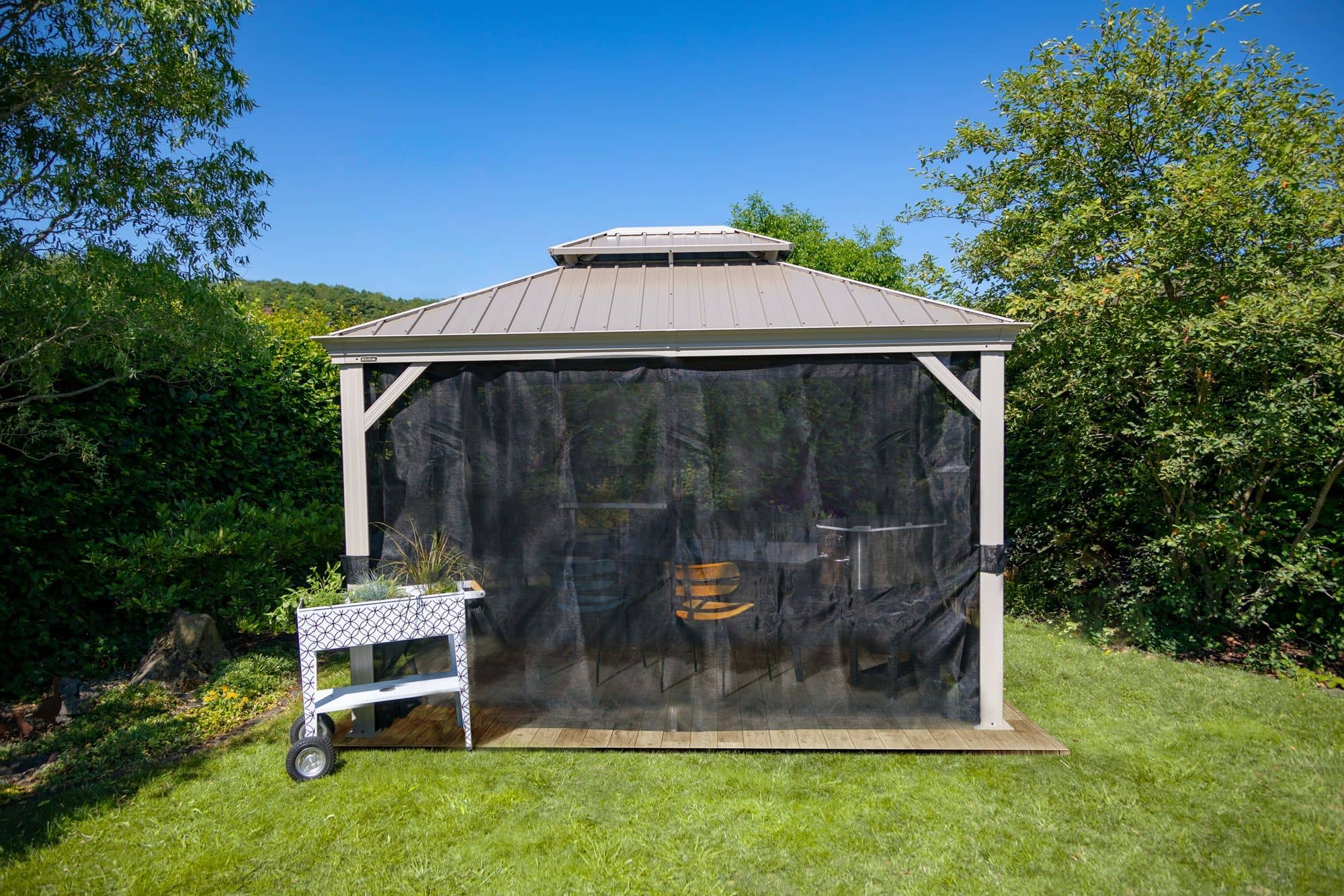 Sojag Paviljoen Pergola Messina 483x363 cm - Champagnekleurig