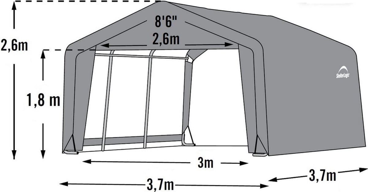 ShelterLogic® Gereedschapsschuur SL70443 / 370x370x260 cm