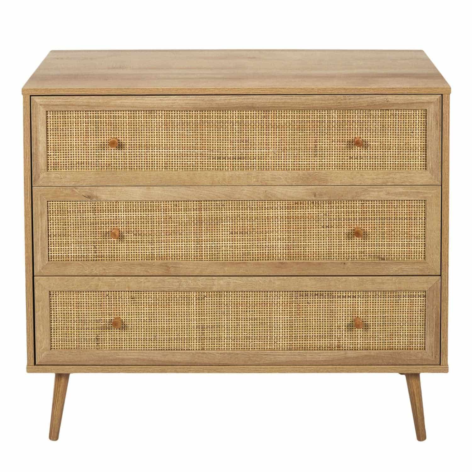 Ladekast Bali met Rattan voorzijde - Buffetkast 90x39x79 cm - Bruin