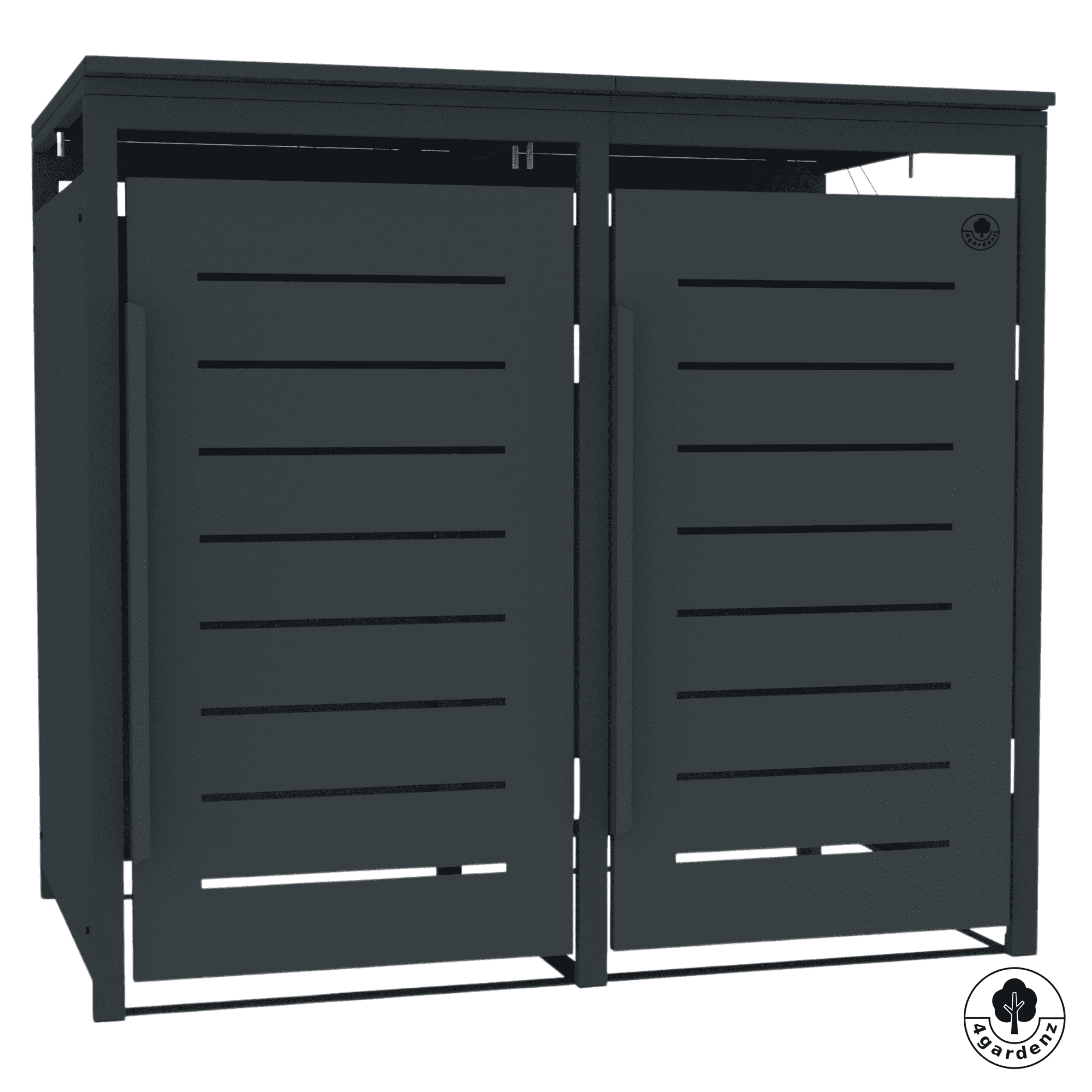 4gardenz® Slimline Kliko Containerombouw 2 Afvalbakken - Antraciet