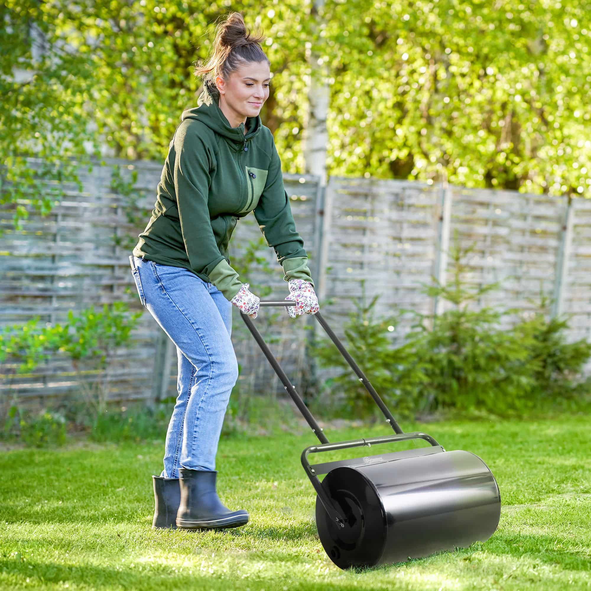 4goodz Gazonroller Tuinwals 32 cm Diameter 38 L Water/Zand Vulling