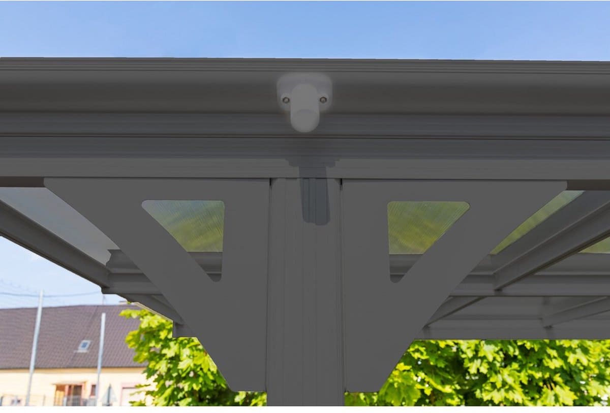 Westmann Aluminium carport met rond dak model Bergen - Antraciet - 505x300x220cm