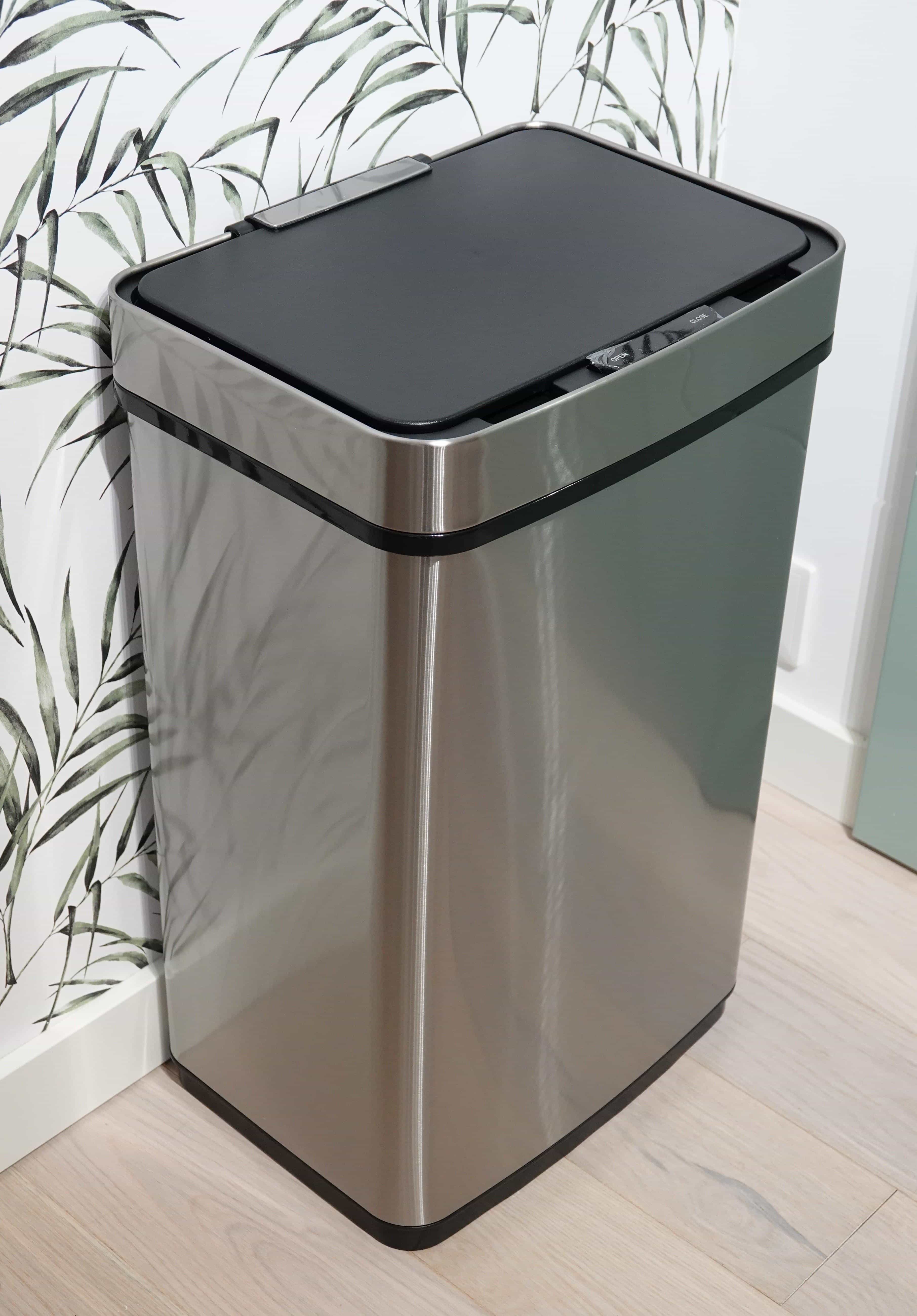 4cookz® RVS Sensorprullenbak 60 liter - Prullenbak geborsteld RVS