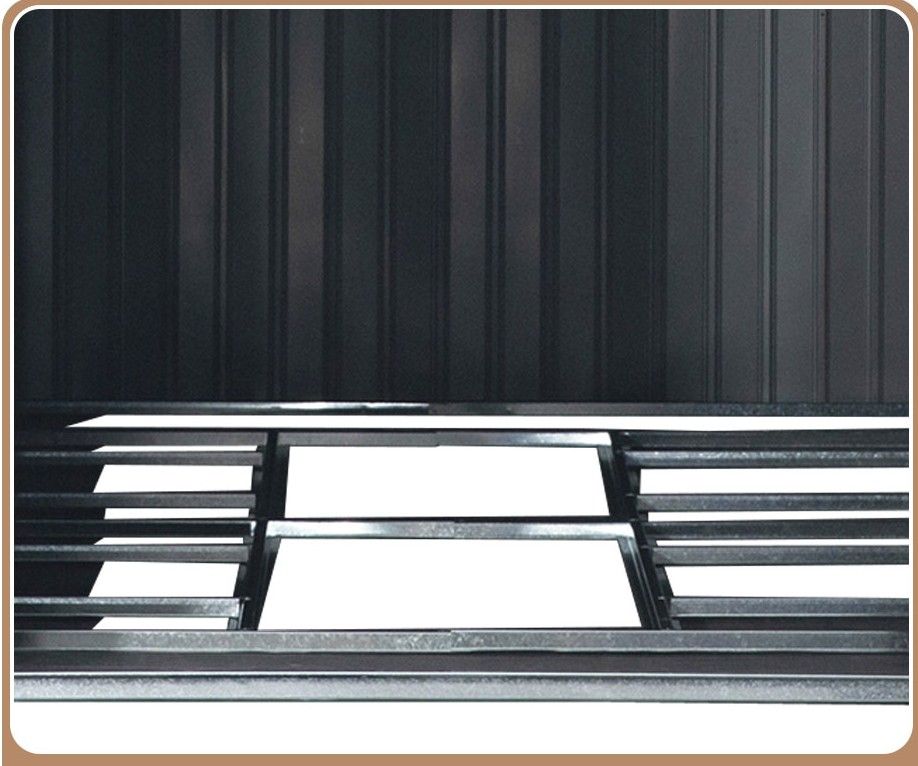 Groot stalen Gereedschapsschuur Tuinhuis 20m³ - 340x386 cm - Bruin