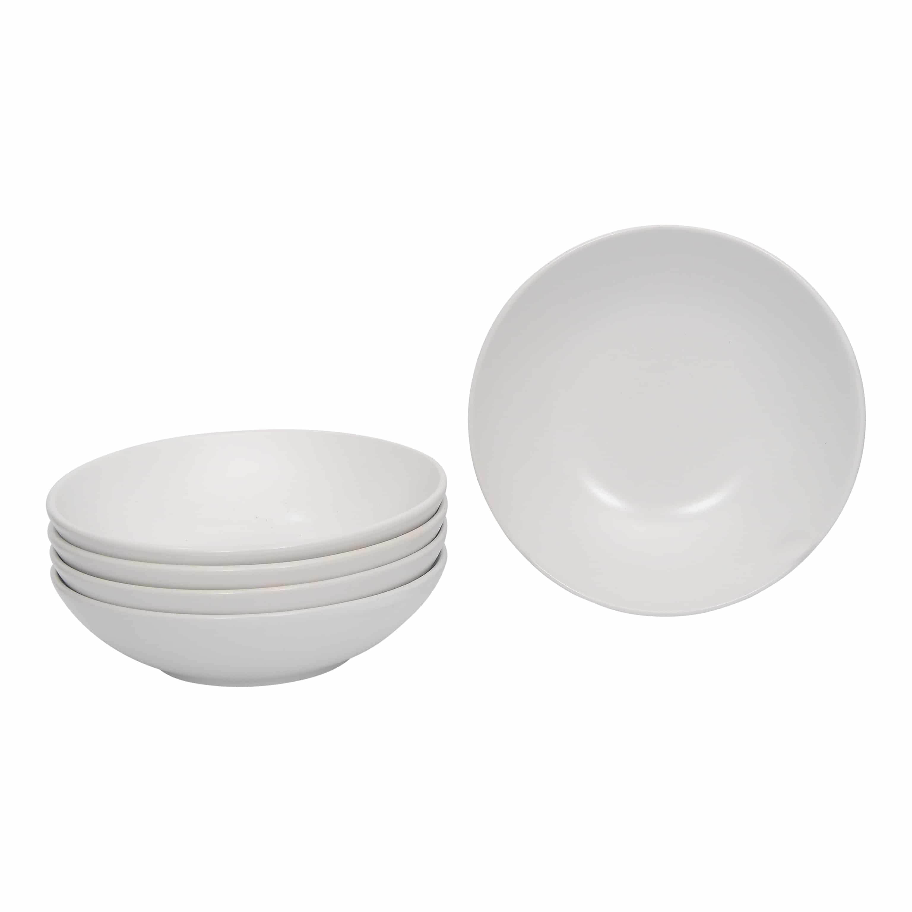 Luzzo® Serviesset Aland 6 persoons Aardewerk - 18-delig met Pastaborden - Mat Wit