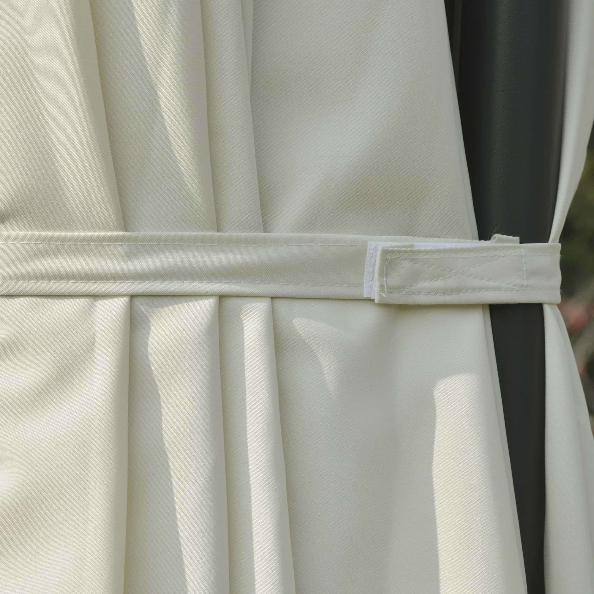 4goodz Duo Parasol Zweefparasol met Draaihendel 440x270x250 cm - Crème