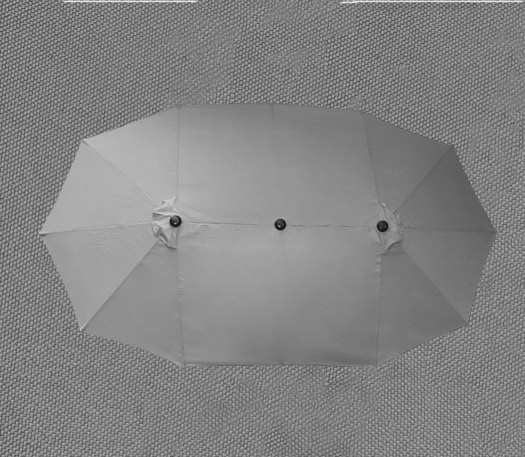 4gardenz® XL Duo Parasol 460x270x245 cm met Hoes en Voet - Grijs