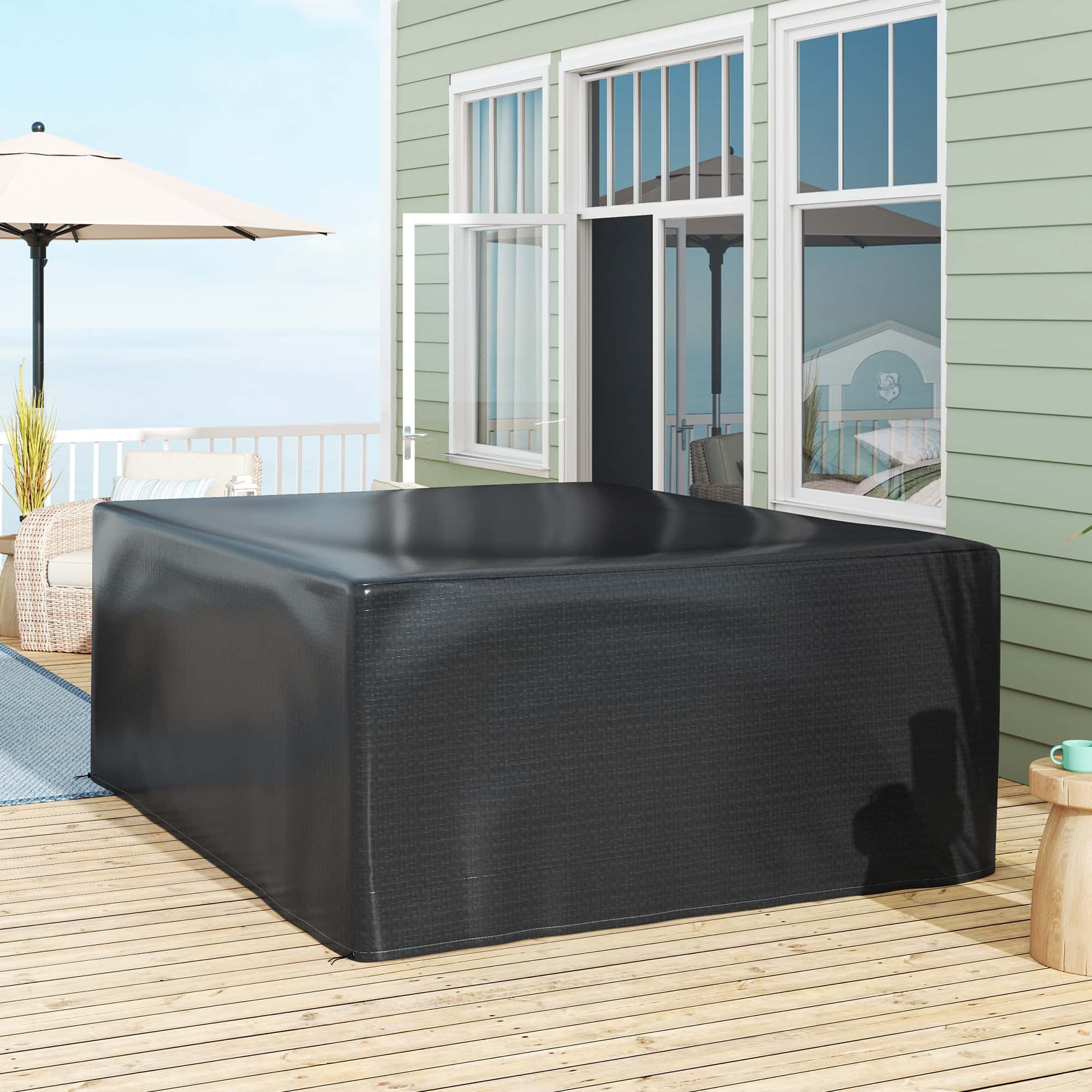 4goodz Afdekhoes voor tuinmeubelen winterbestendig 235x190x90 cm - zwart