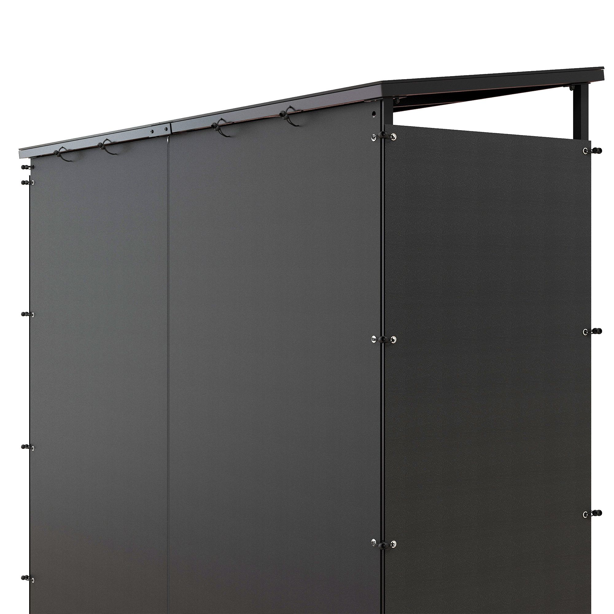 4goodz Outsunny Haardhoutrek XL - 185 cm met waterdichte hoes, Houtopslag tot 2000 kg