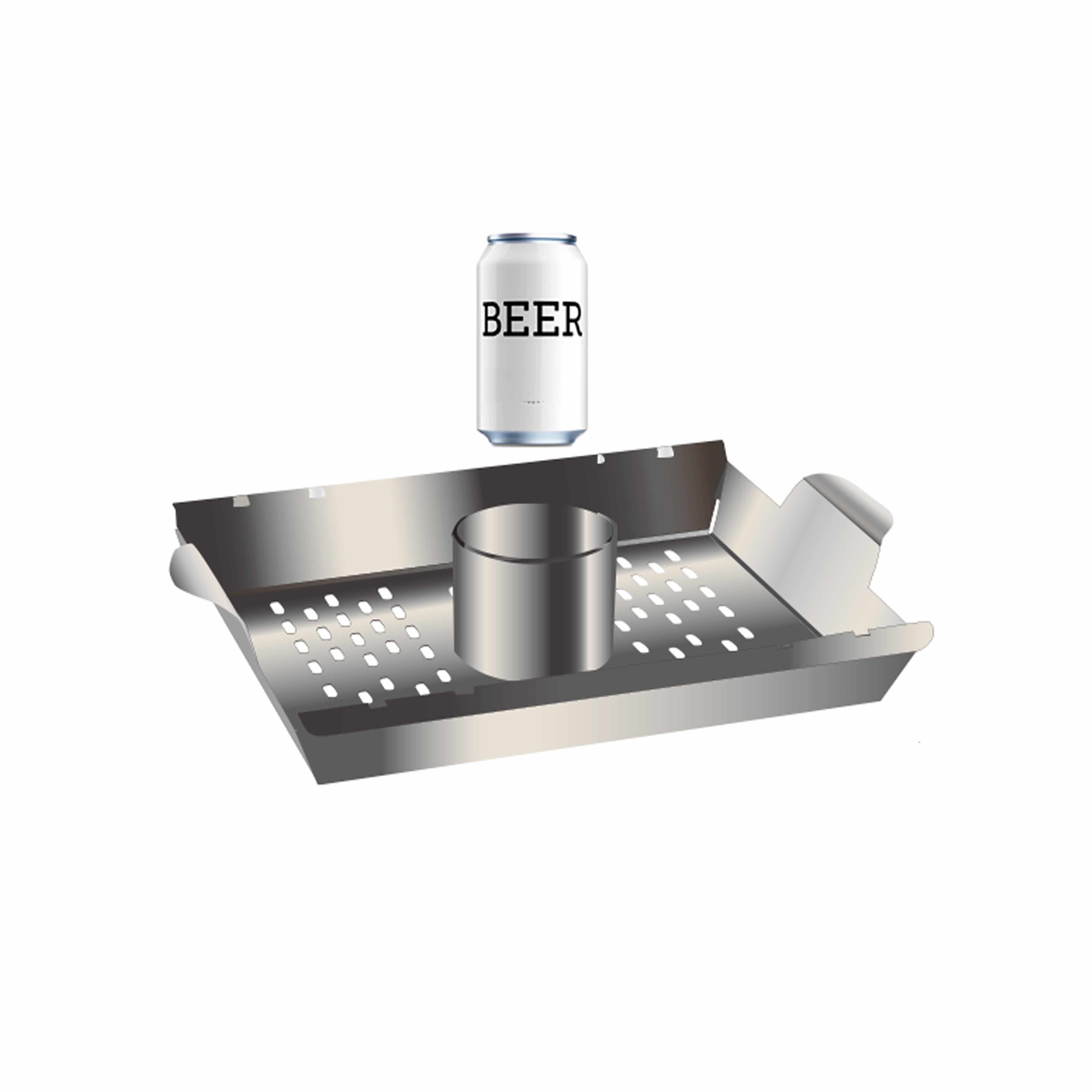 4cookz® 3-in-1 RVS BBQ groenterooster/Kiprooster - Chicken on Beercan