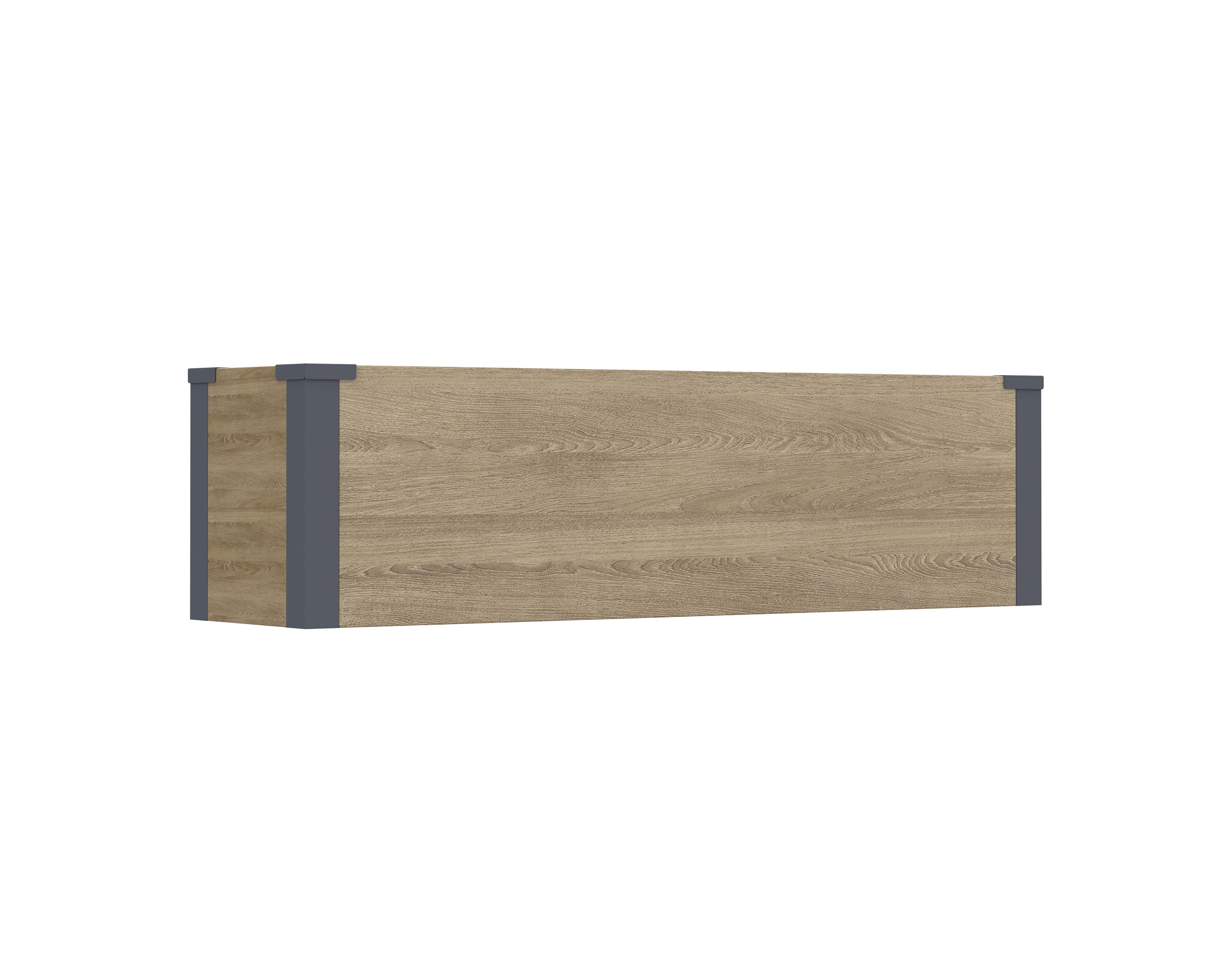 Westmann Talus M - Metalen Plantenbak met bodem 100x25x27 cm - Houtlook