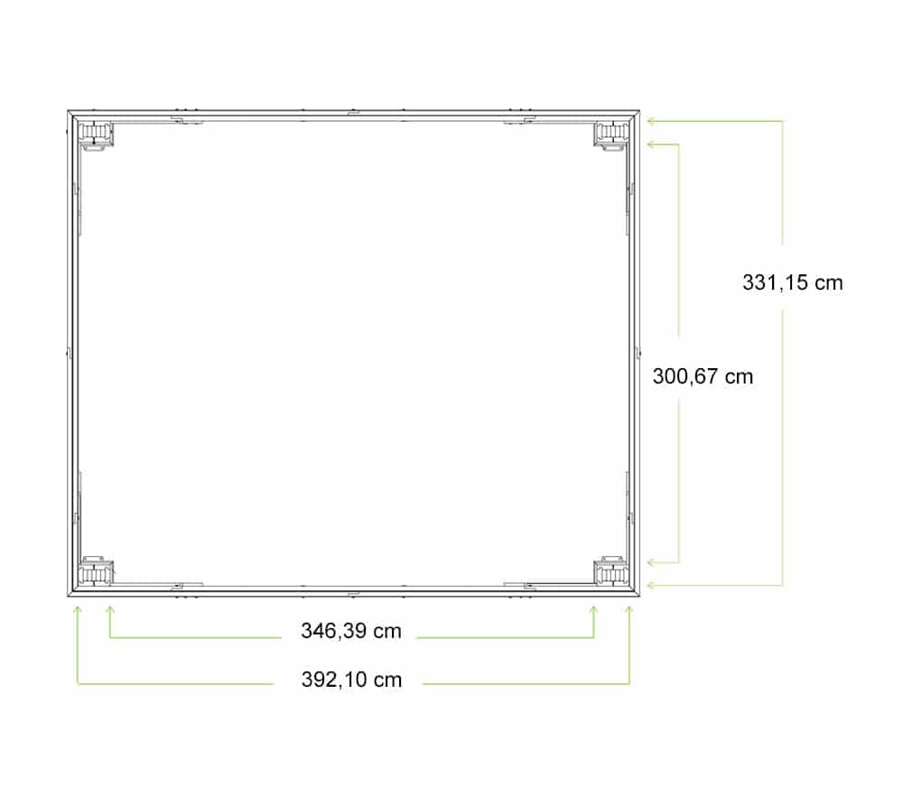 Westmann Paviljoen Gazebo Devon 12x14 - 427x366x317cm - Bruin Houtlook