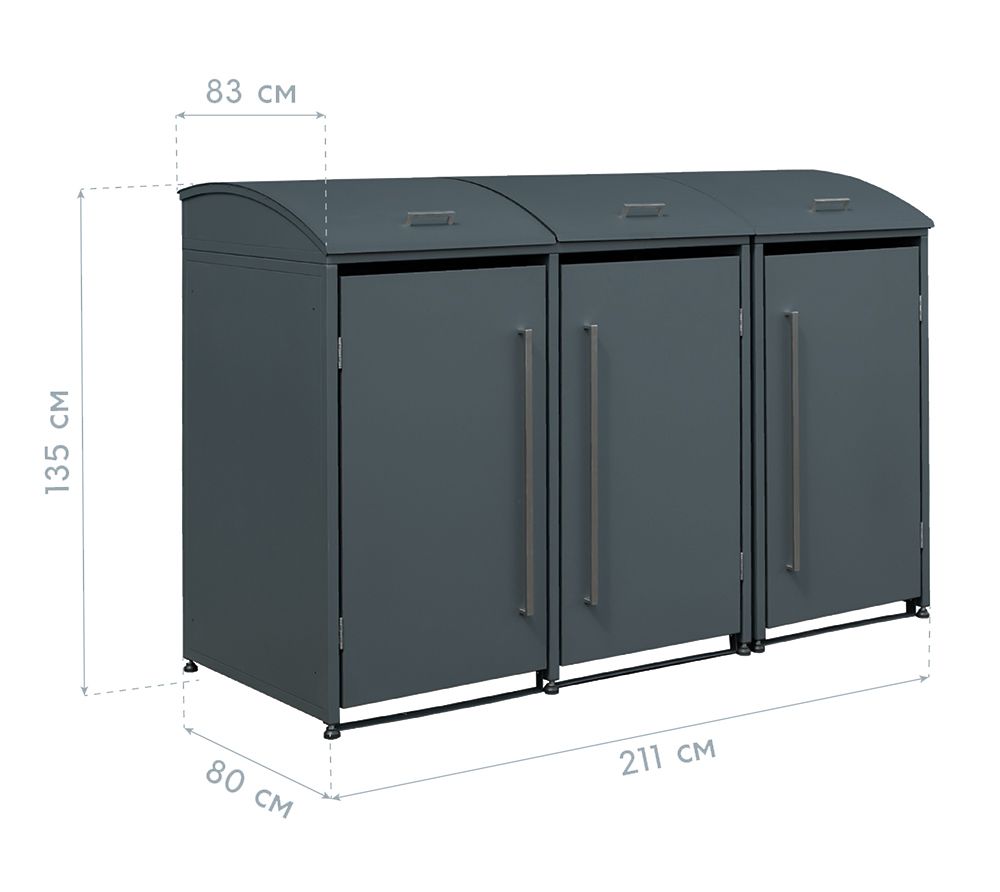 Westmann Moderna Containerombouw - Afvalbak kliko ombouw 3 containers