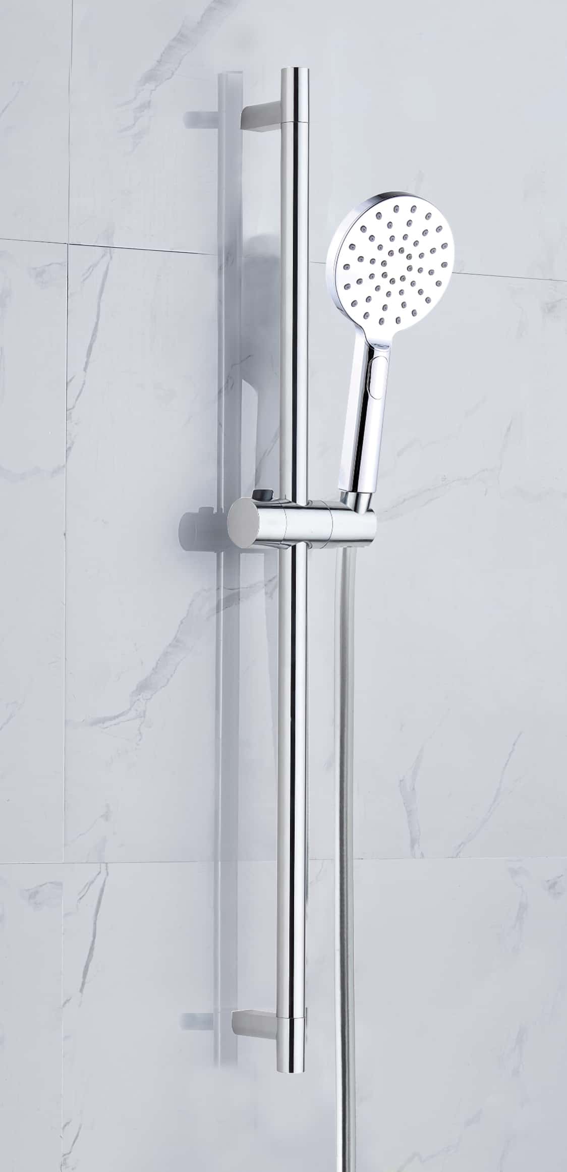 4bathroomz® Douche Glijstangset – Verstelbaar – Chroom