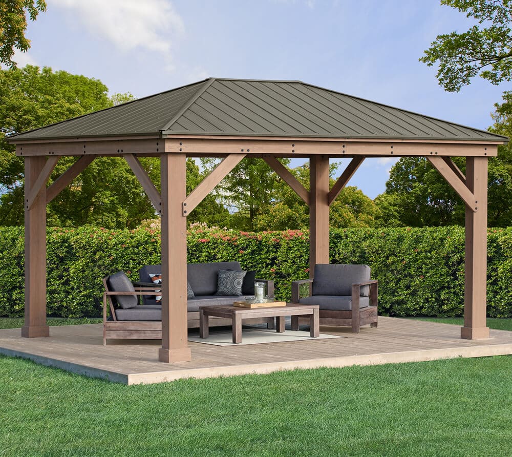 Westmann Paviljoen Gazebo Devon 12x16 - 490x371x315 cm - Bruin
