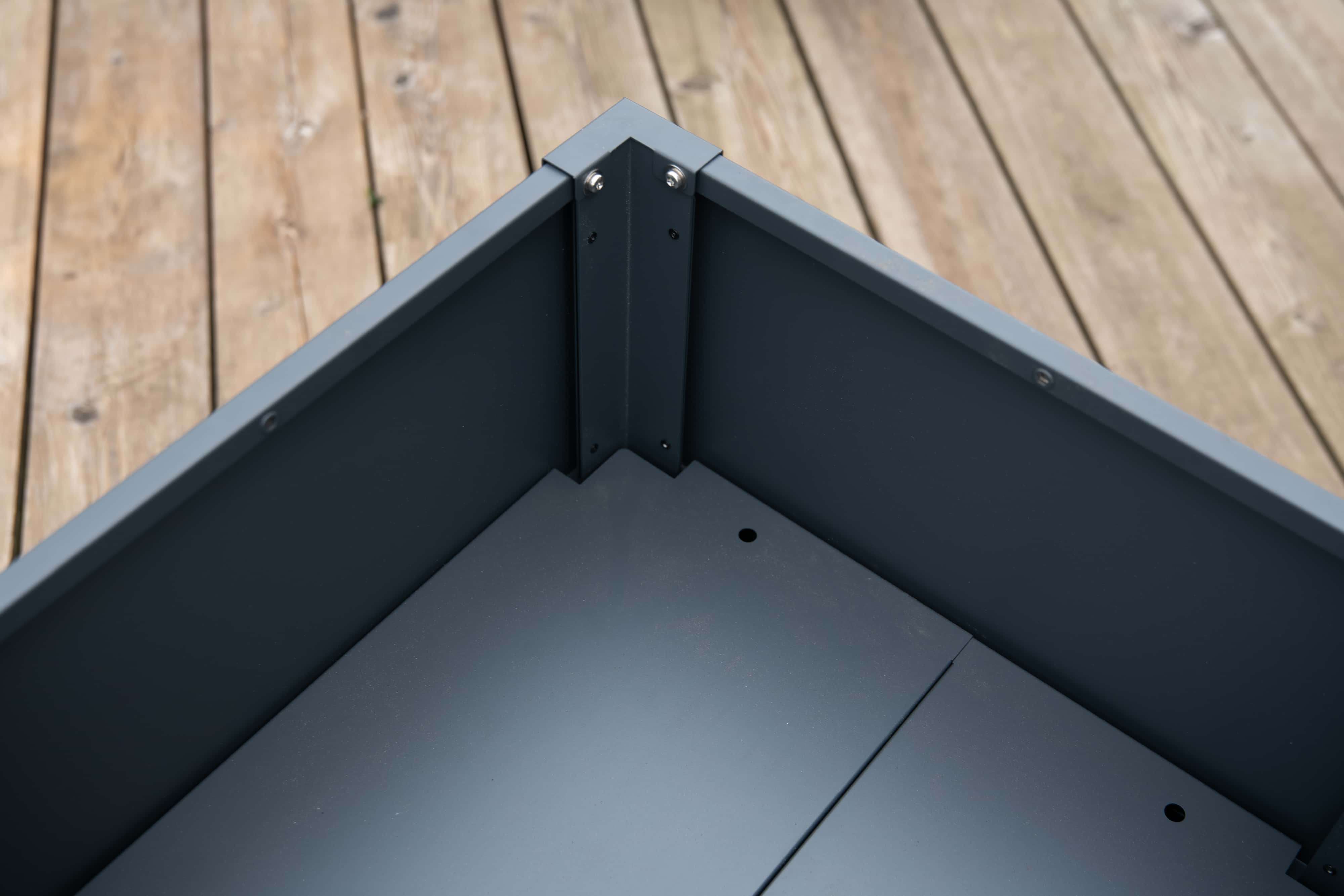 Westmann Talus S - Metalen Plantenbak met bodem 50x50x50 cm - Antraciet