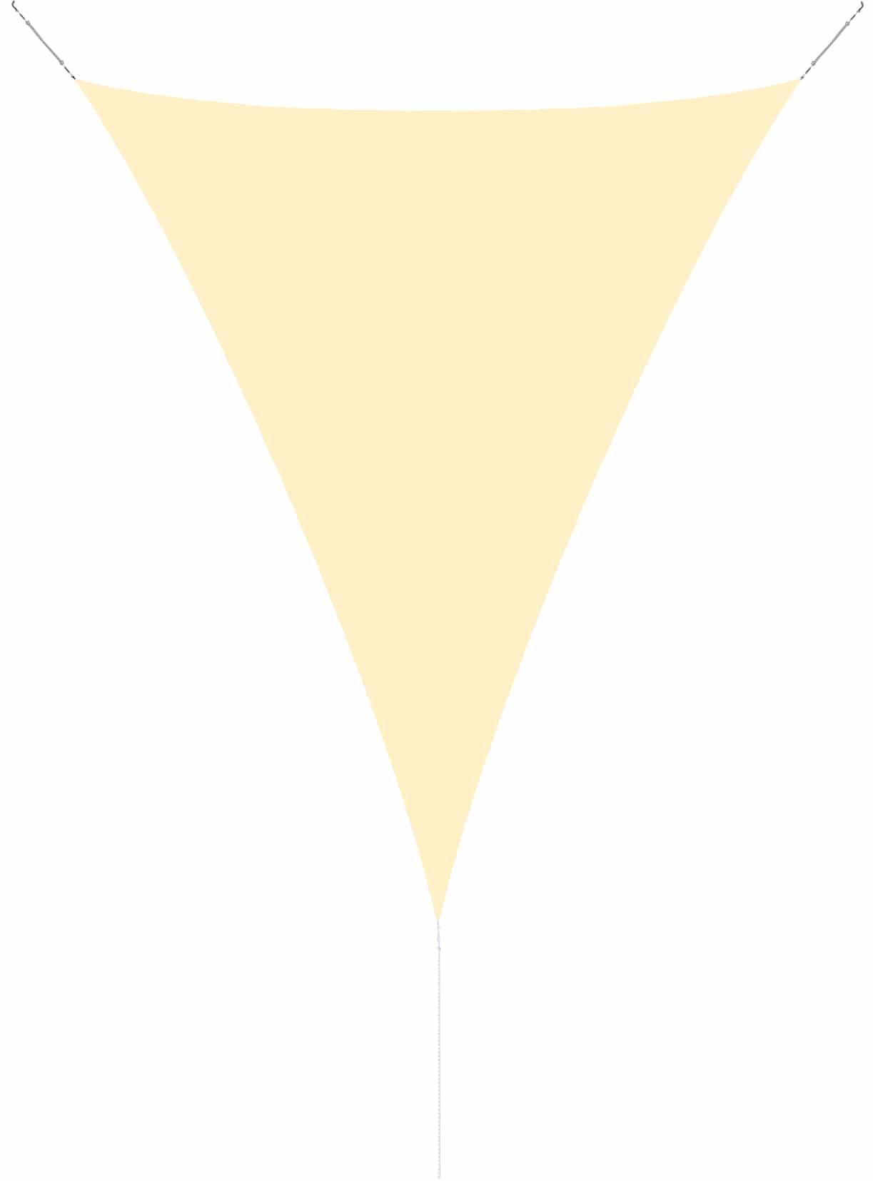 hanSe® Schaduwdoek Driehoek Gelijkbenig Waterafstotend 4x5x5 m Creme