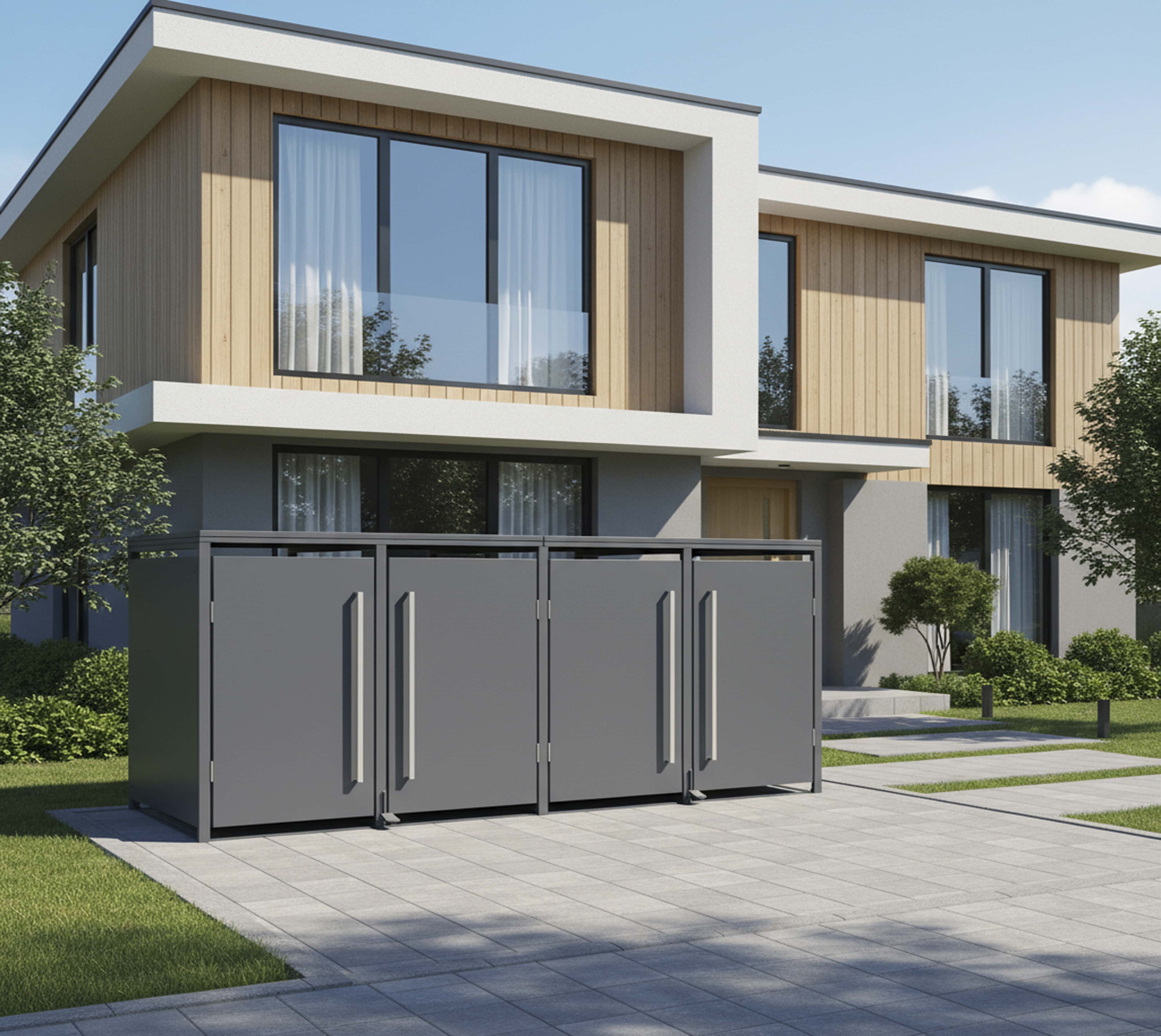 Westmann Pedura-4 Metalen Containerombouw met Pedaal bediening - 4 kliko's - Antraciet