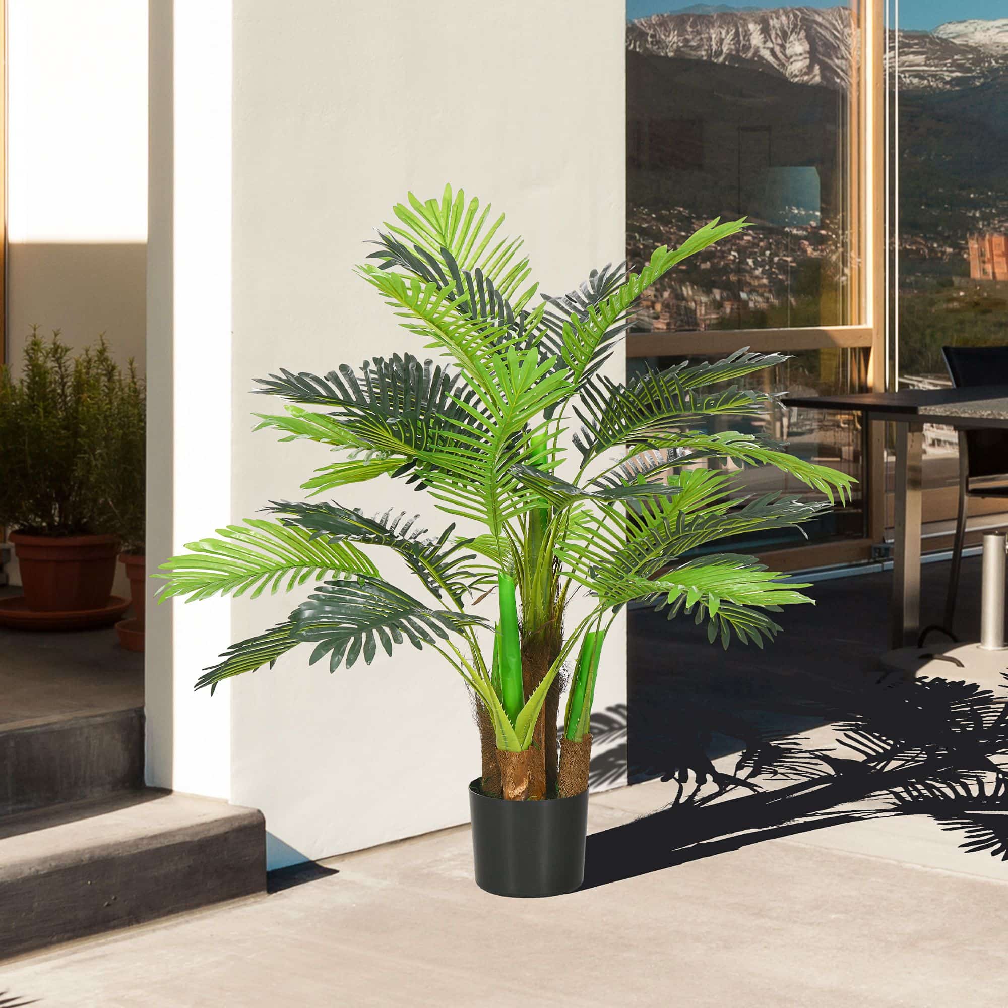 4goodz Kunstplant Plant Kunstpalm, 100 cm met 27 Takken