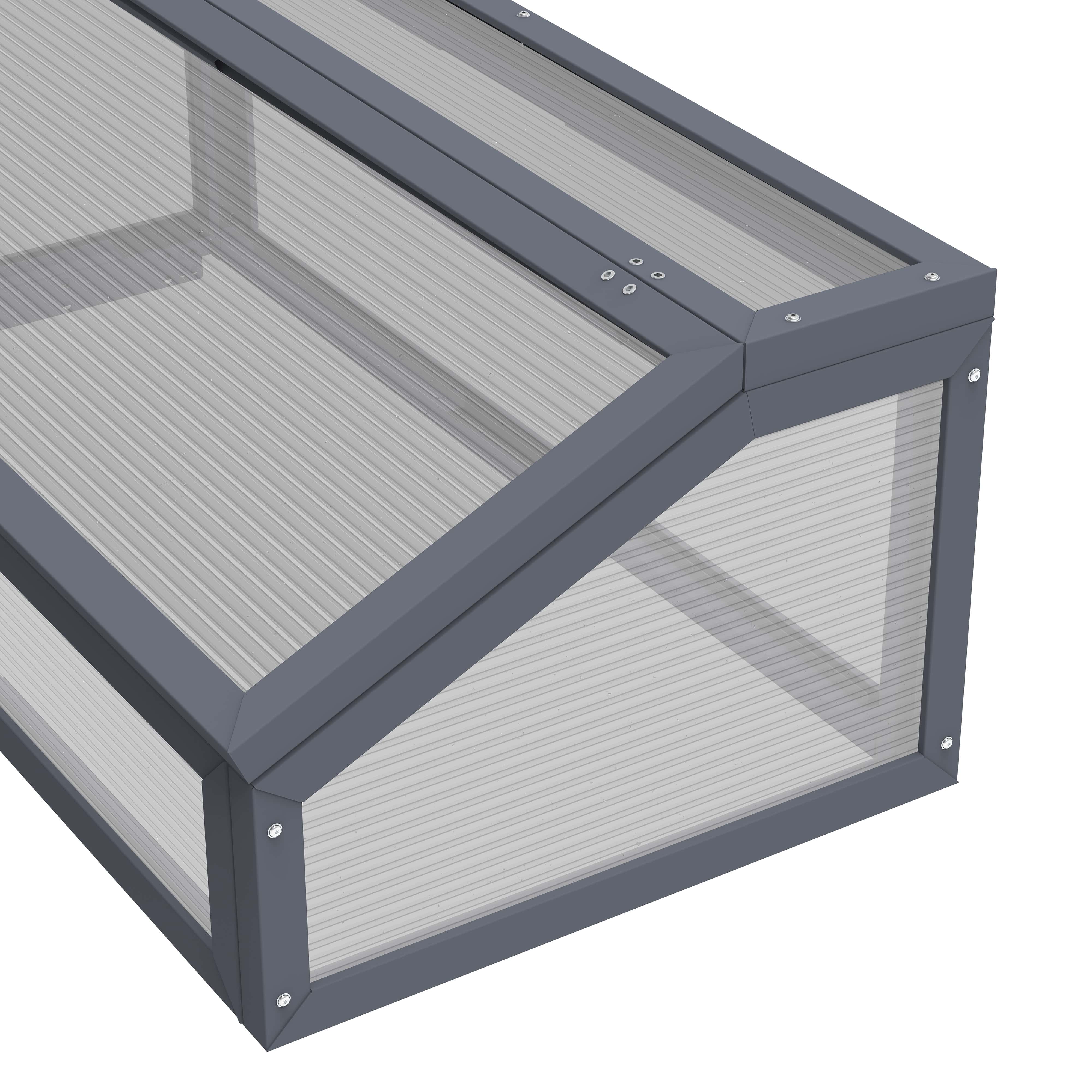 Westmann Tega Kweekkas Metaal 100x50x36 cm - 8mm Polycarbonaat platen