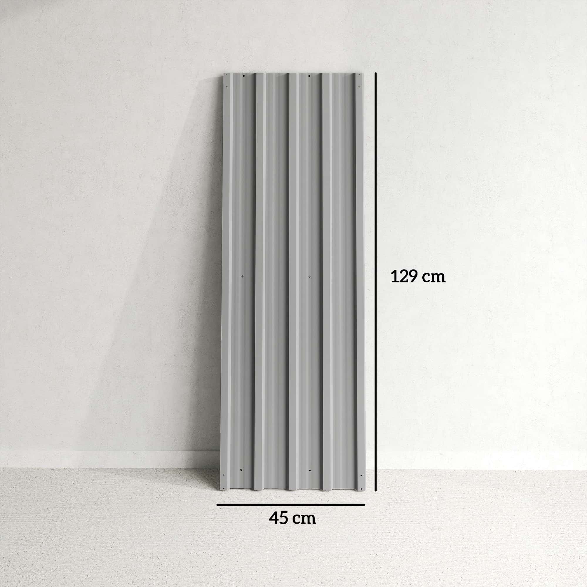 4goodz 12 stuks Damwand Dakplaten 7m² - 129x45cm Verzinkt - Lichtgrijs