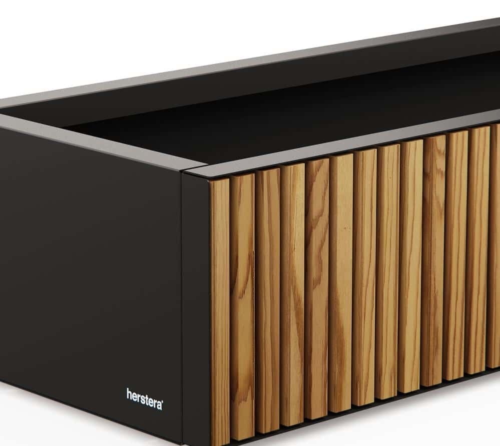 Herstera Garden XIC L - Metalen Plantenbak 150x40x25 cm - Hout