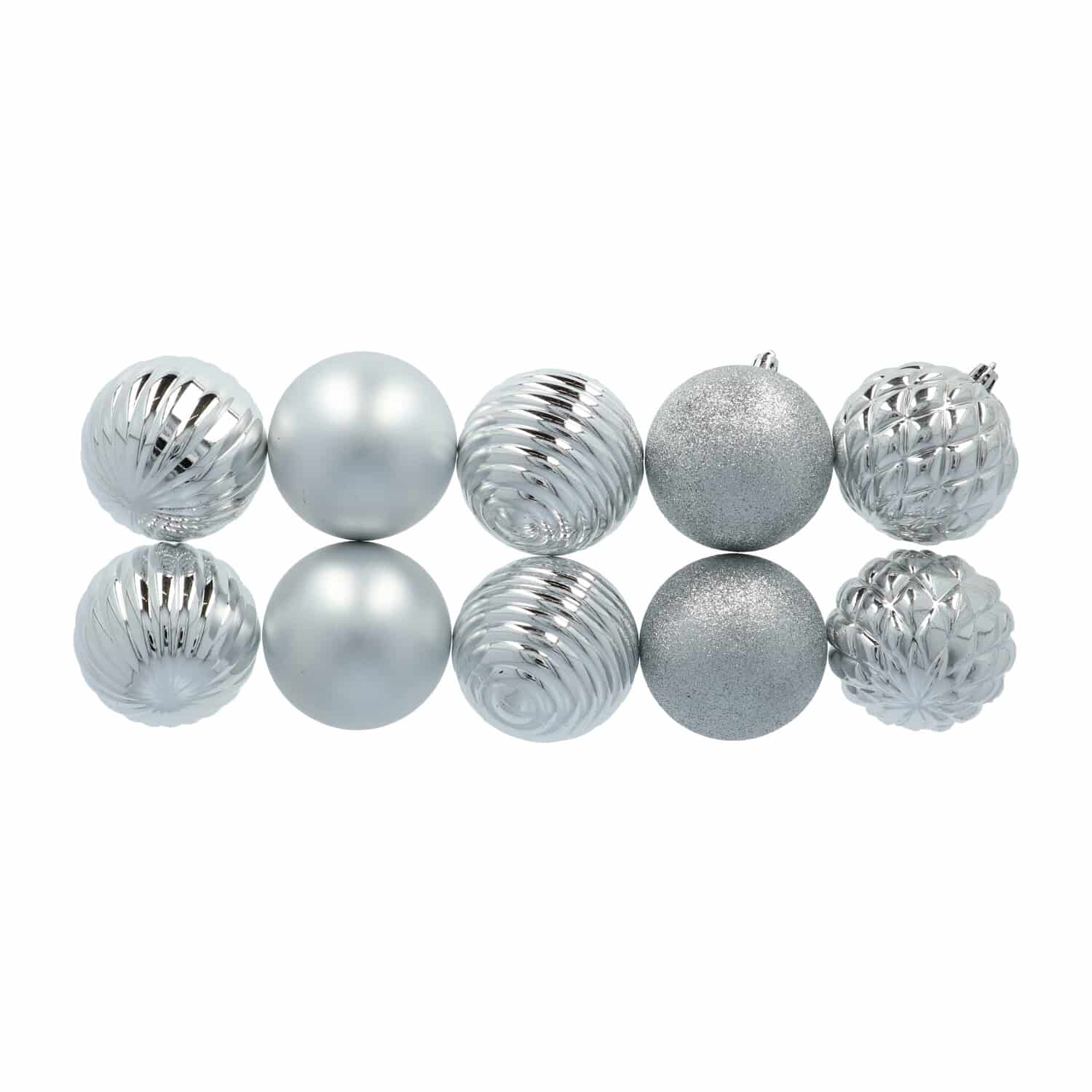 4goodz 50-delige Kerstballenset Zilver - geschikt voor binnen/buiten