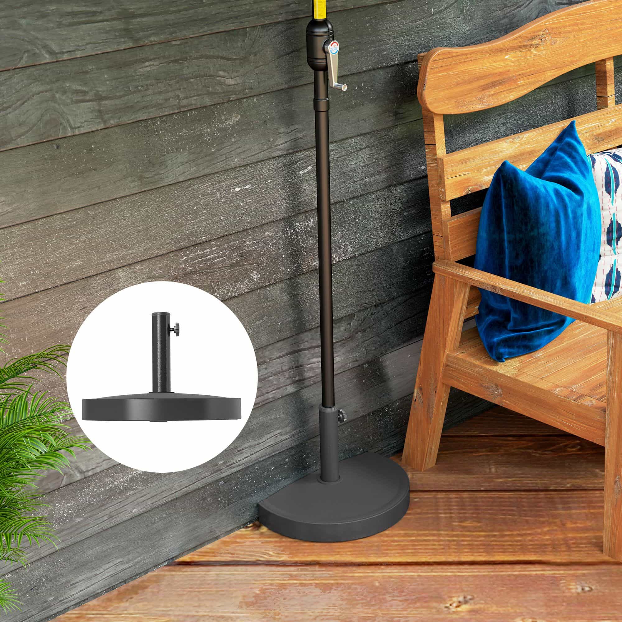 4goodz Parasolvoet van Beton 9 kg Halfrond - voor Parasolstokken 34/38/48mm