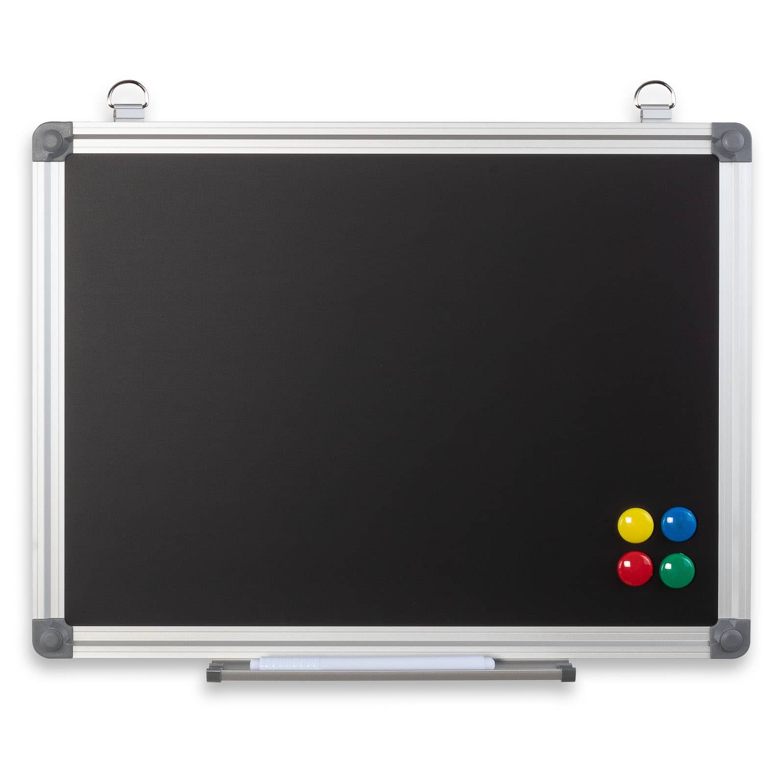 BüroMi Magnetisch Zwart Krijtbord 110x80 cm Alu frame - incl. toehoren
